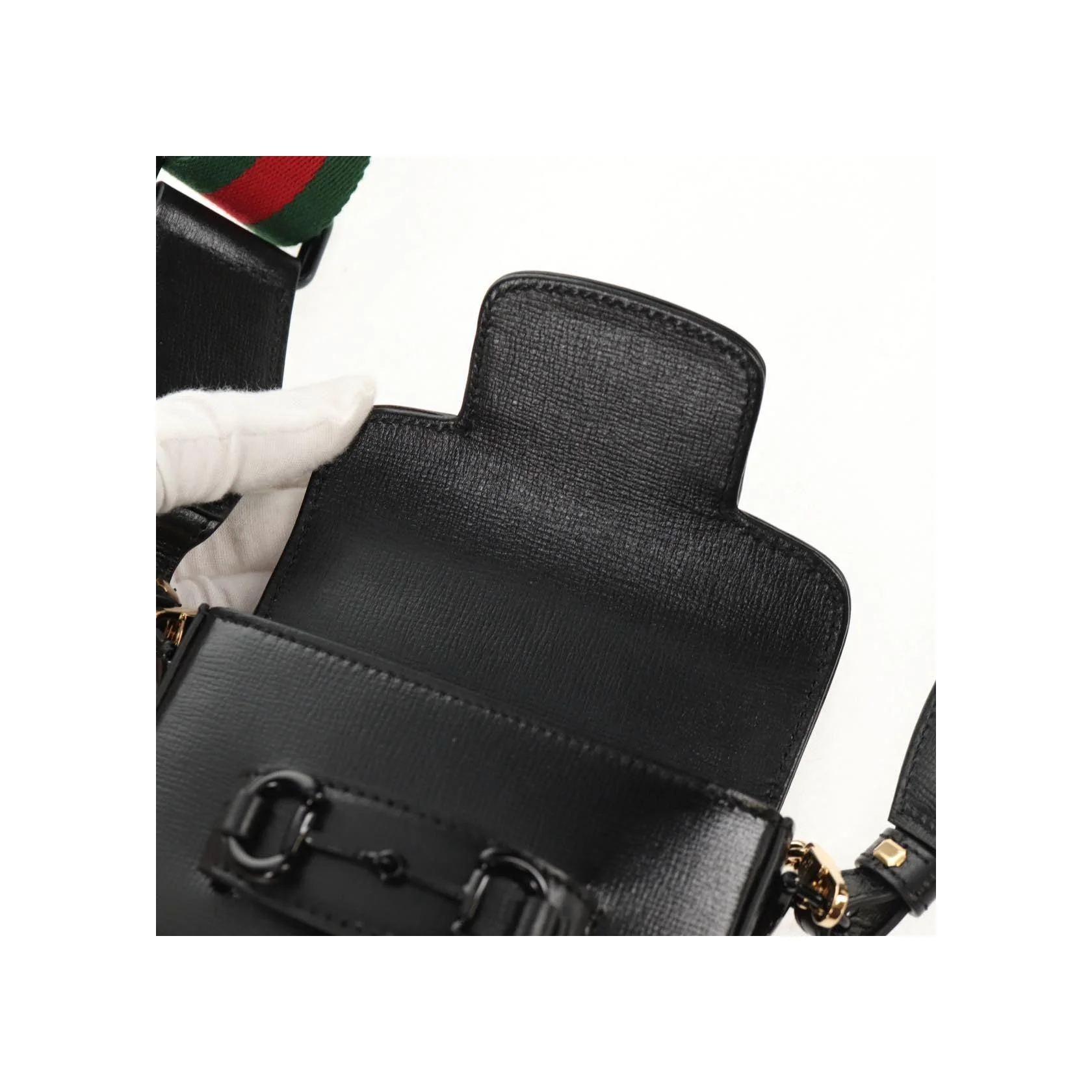 Sac À Bandoulière Gucci Vintage Horsebit - Black - Image 19