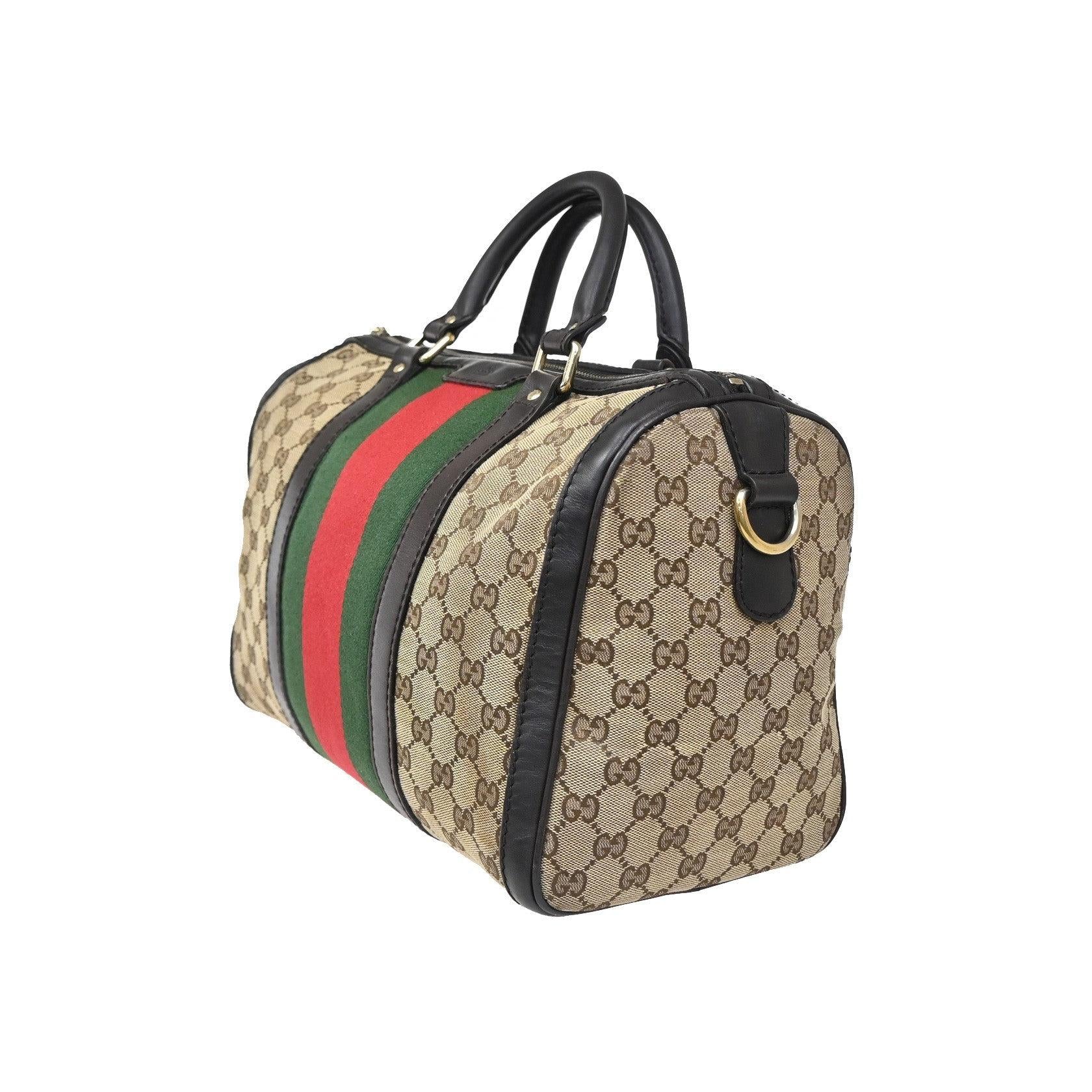 Sac Boston Gucci Vintage Web - Brown - Image 4