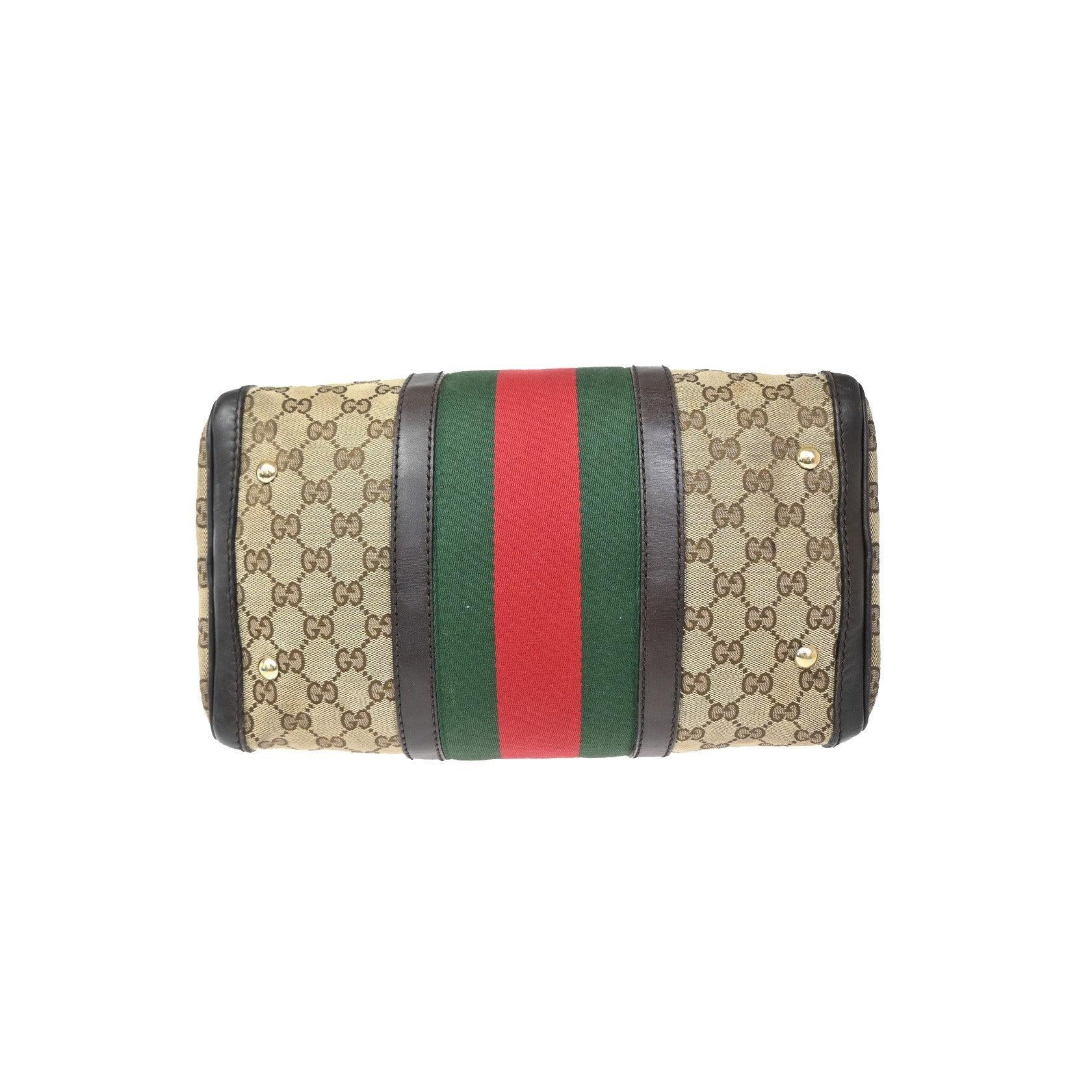 Sac Boston Gucci Vintage Web - Brown - Image 11