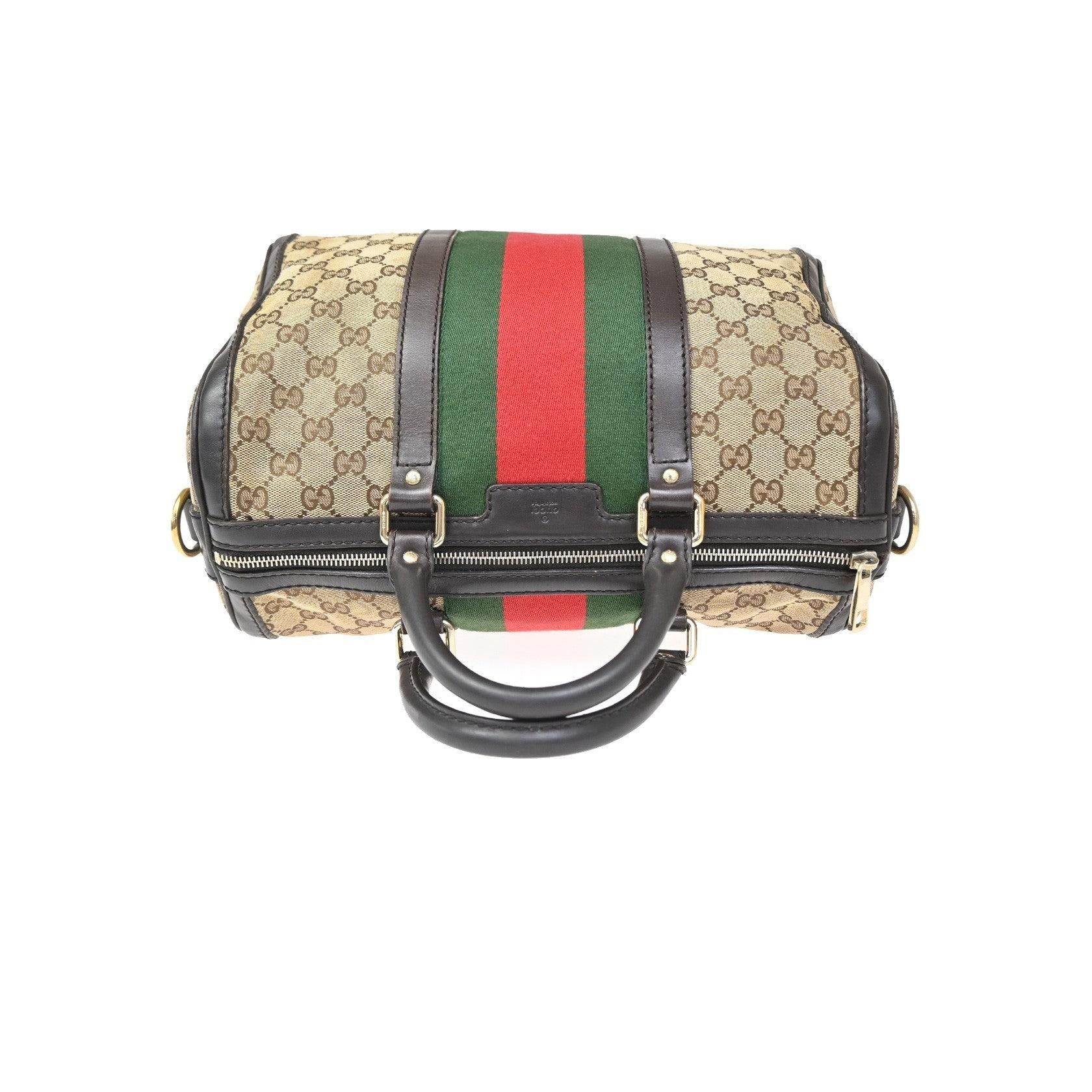 Sac Boston Gucci Vintage Web - Brown - Image 8
