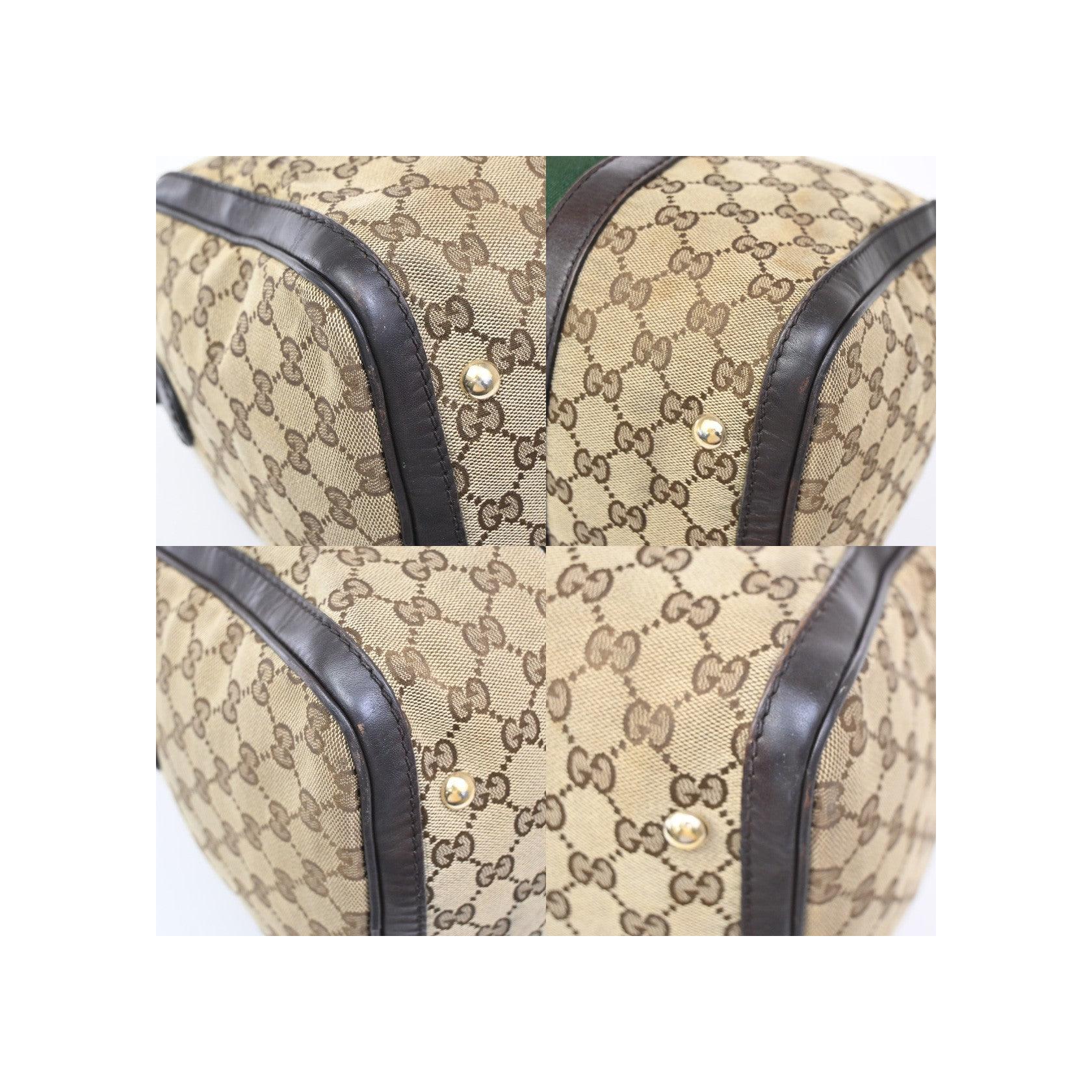 Sac Boston Gucci Vintage Web - Brown - Image 9