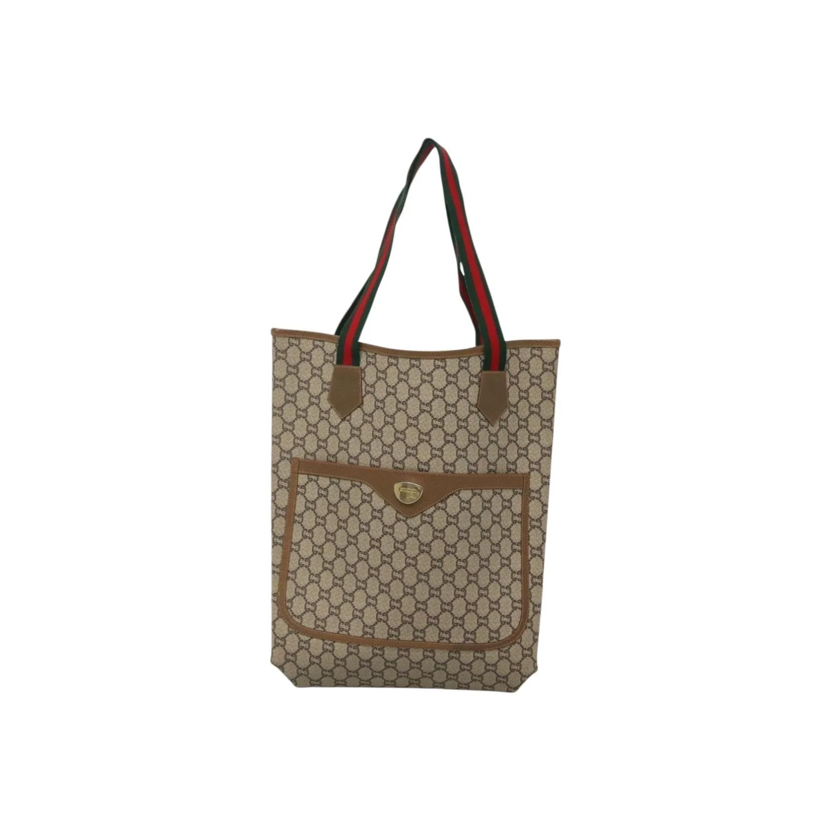 Tote Bag Gucci Vintage Web Strap - Beige - Image 18