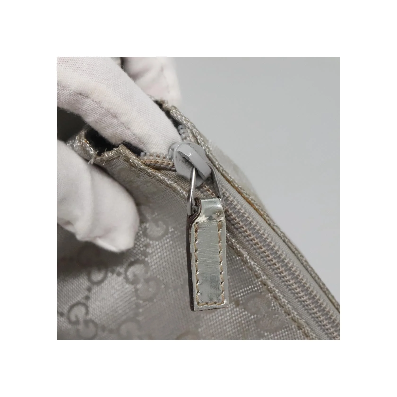 Sac Messager Zippé Gucci - Silver - Image 14