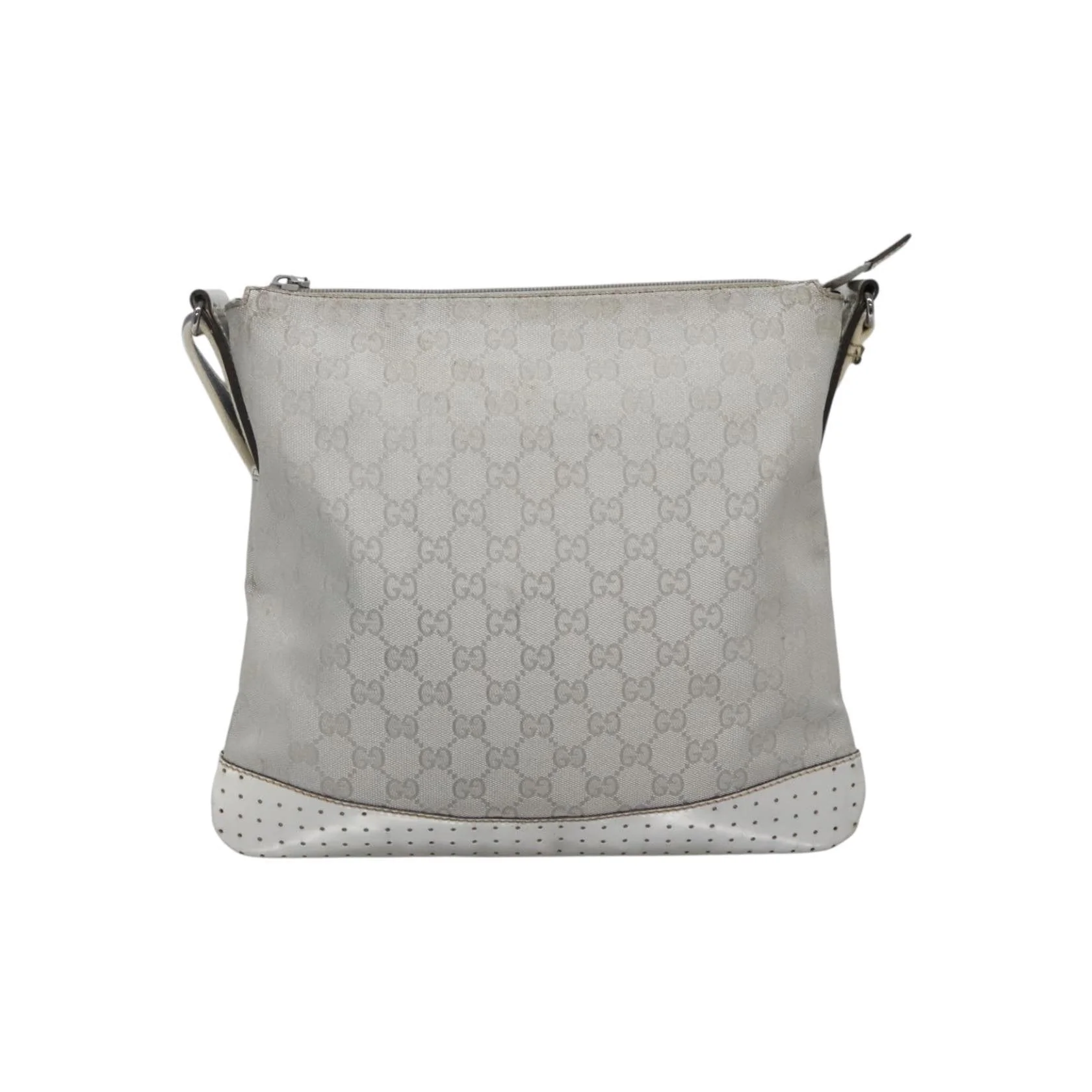 Sac Messager Zippé Gucci - Silver - Image 2