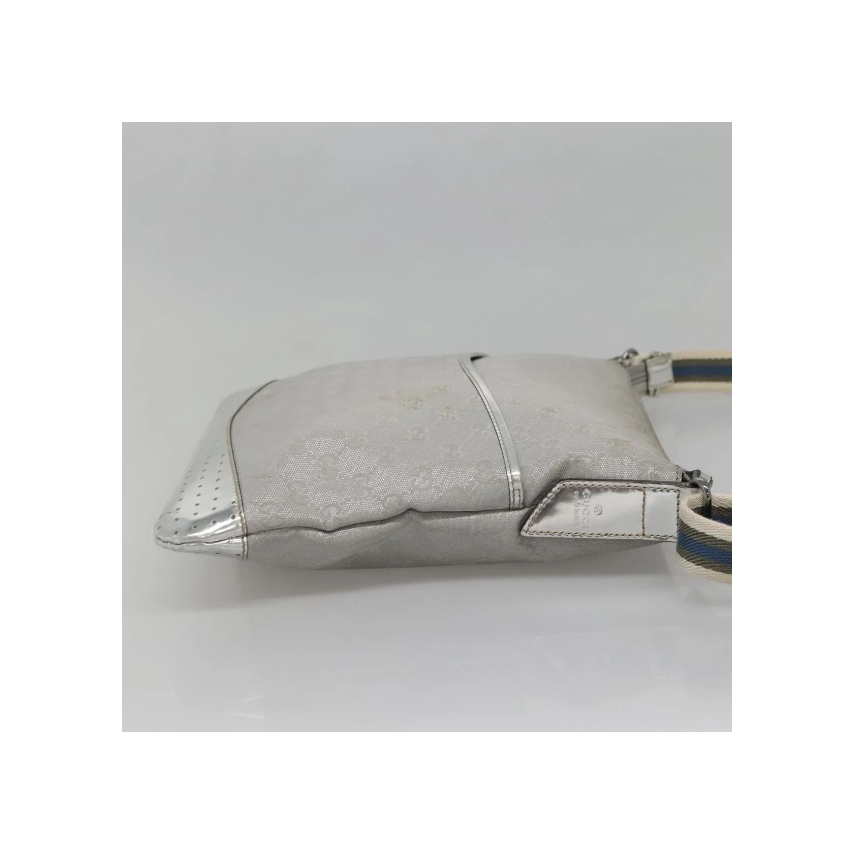 Sac Messager Zippé Gucci - Silver - Image 4