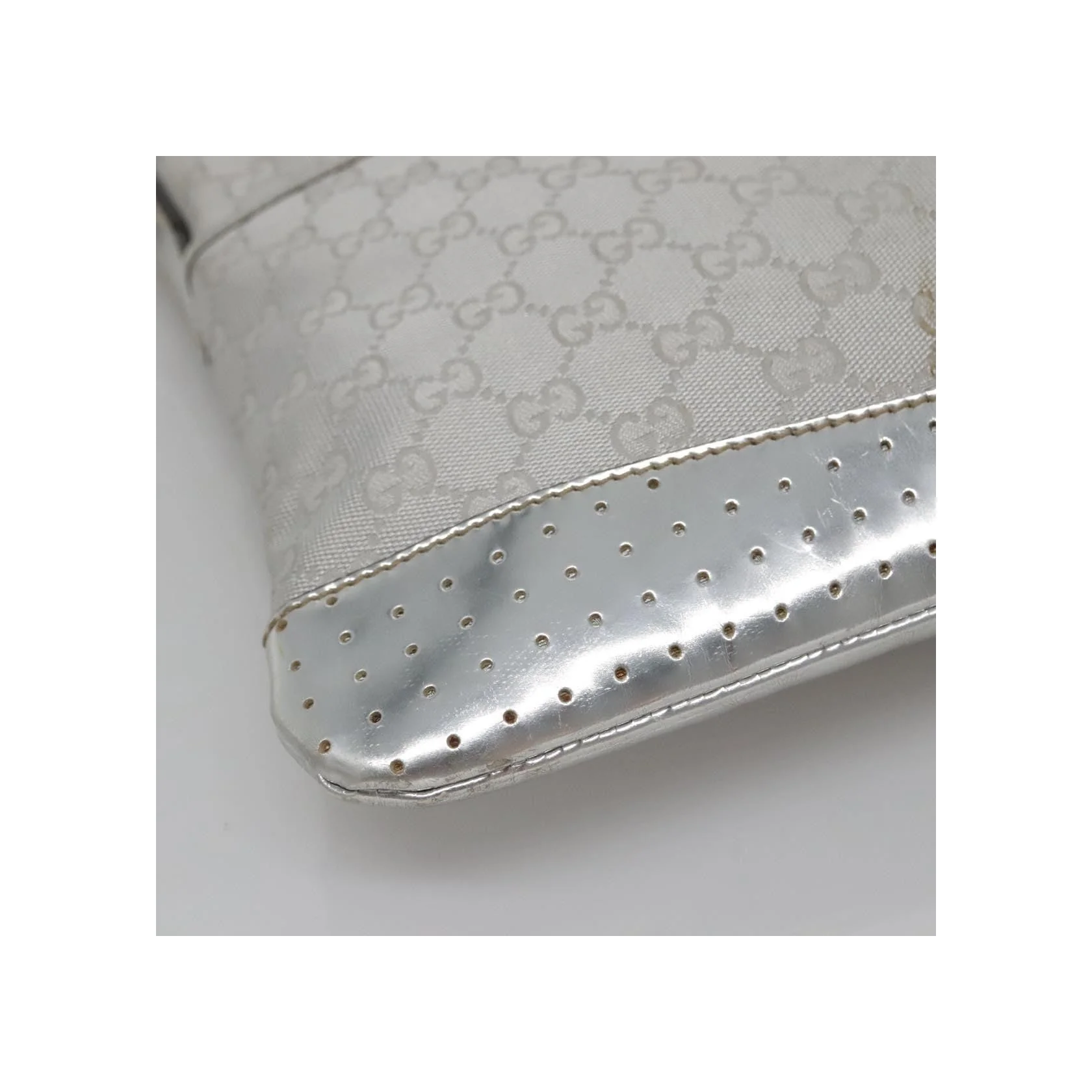 Sac Messager Zippé Gucci - Silver - Image 9