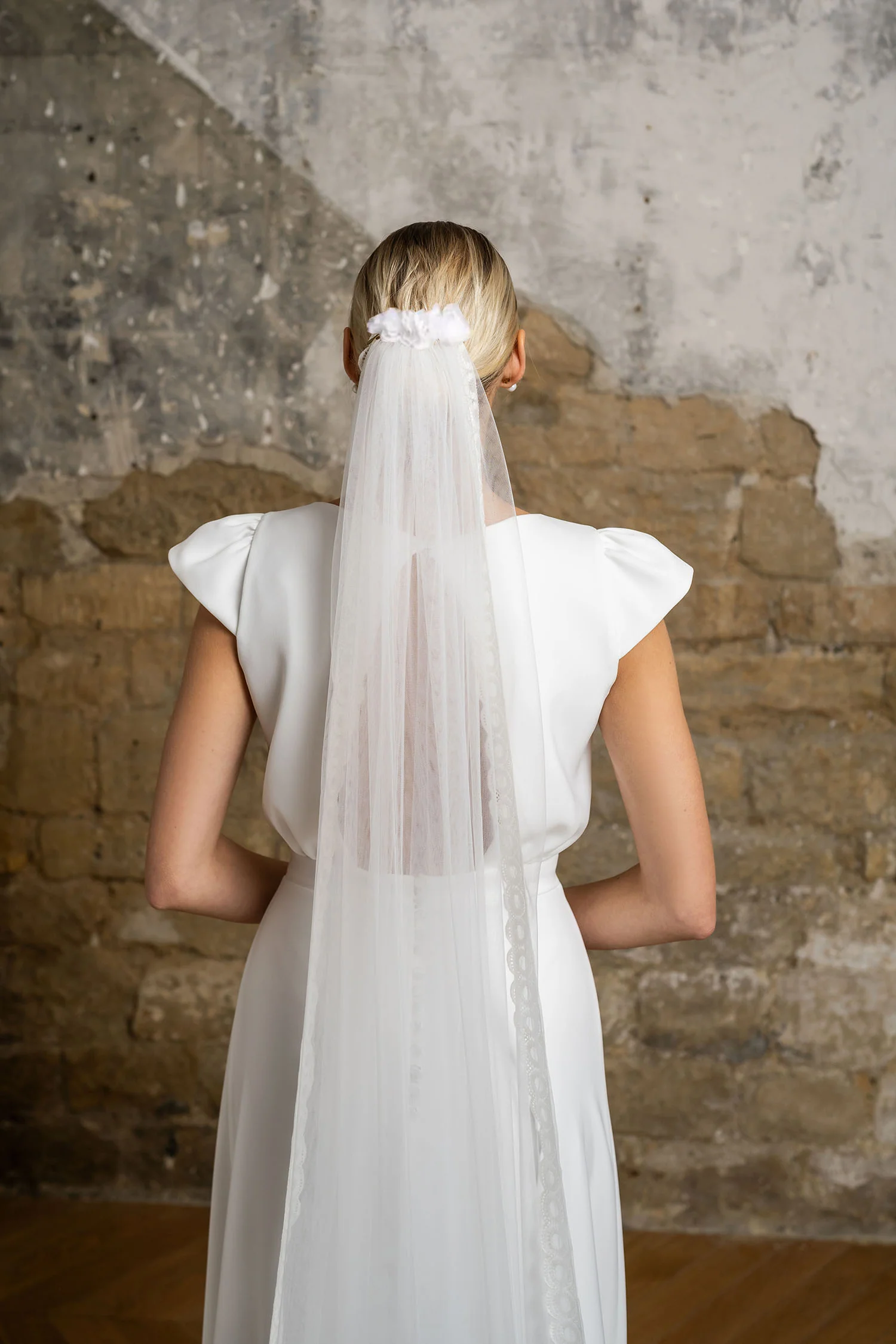 Voile Agathe - Blanc Soie - Image 2