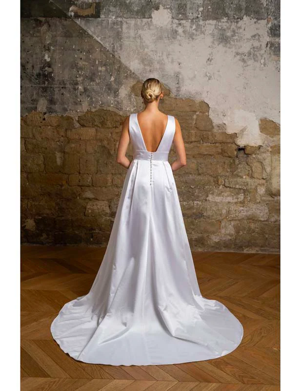 Robe De Mariée Adelaïde - Blanc Soie - Image 9