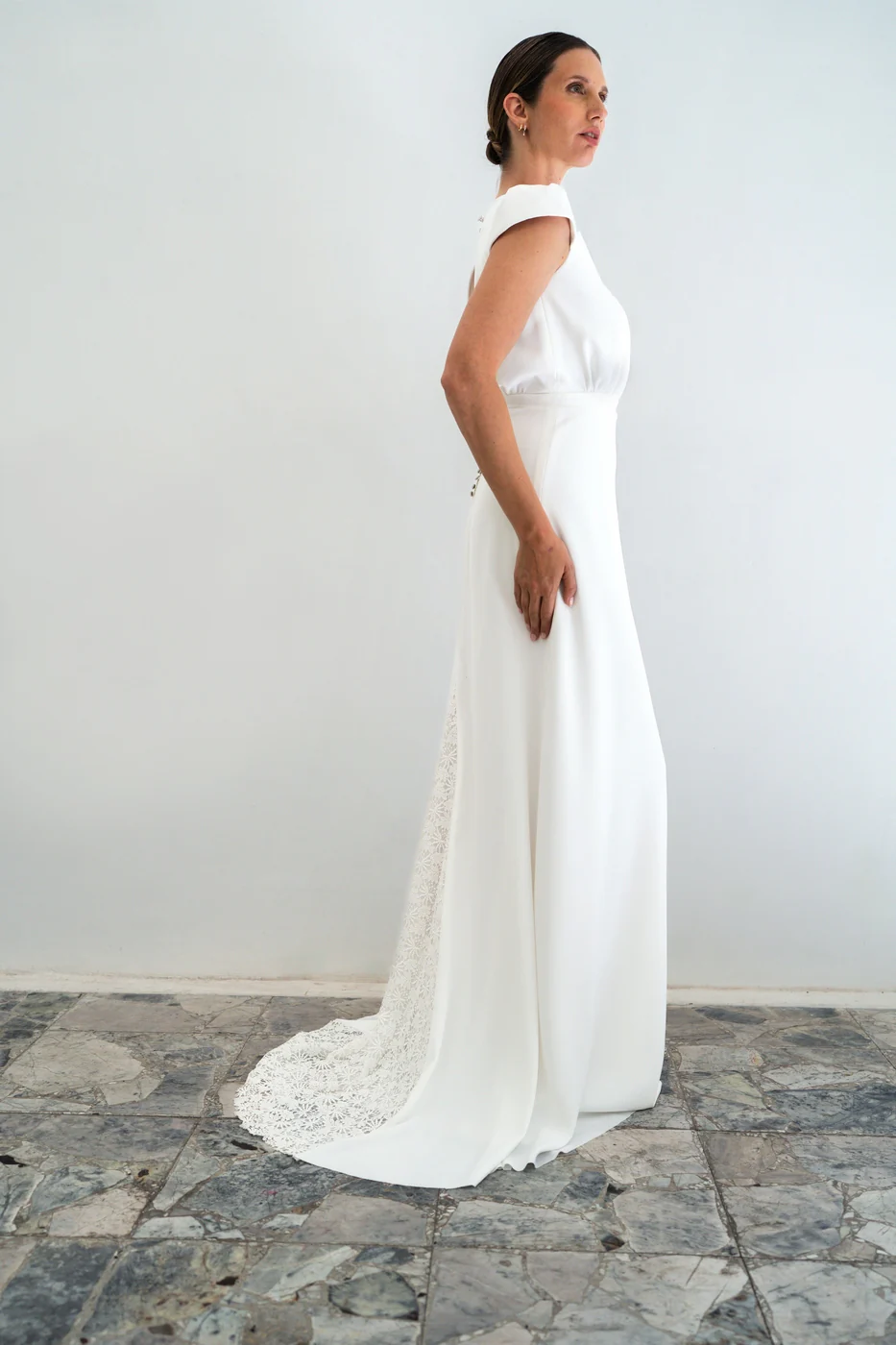 Robe De Mariée Agathe Feuille - Blanc Soie - Image 7