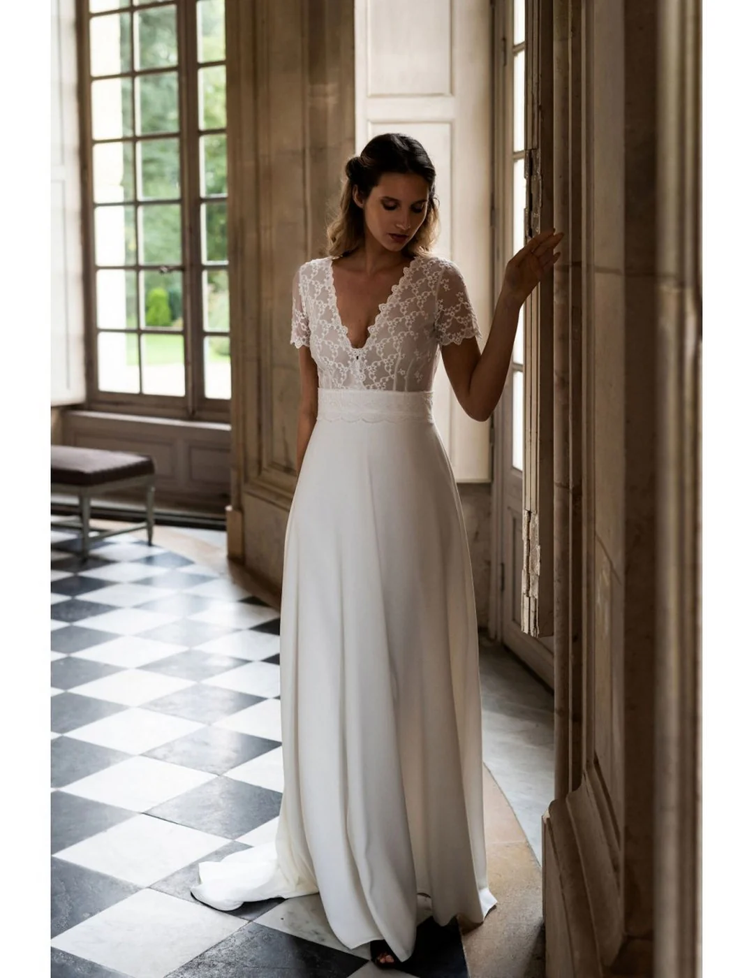 Robe De Mariée Anouck - Blanc Soie - Image 2