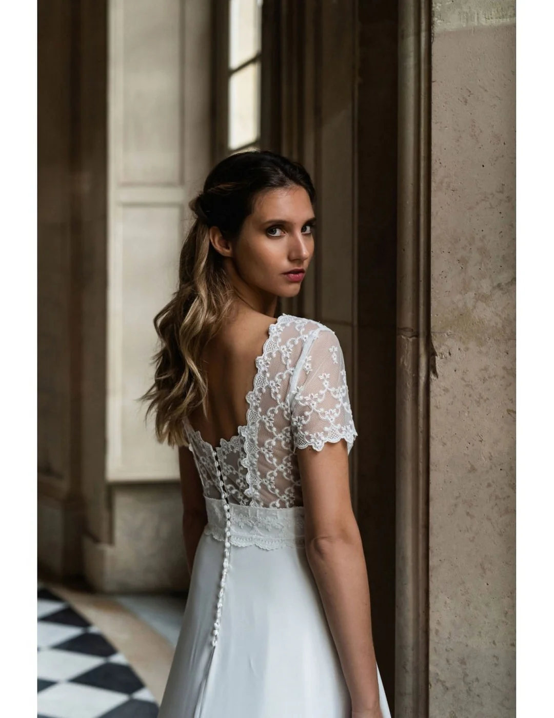 Robe De Mariée Anouck - Blanc Soie - Image 4