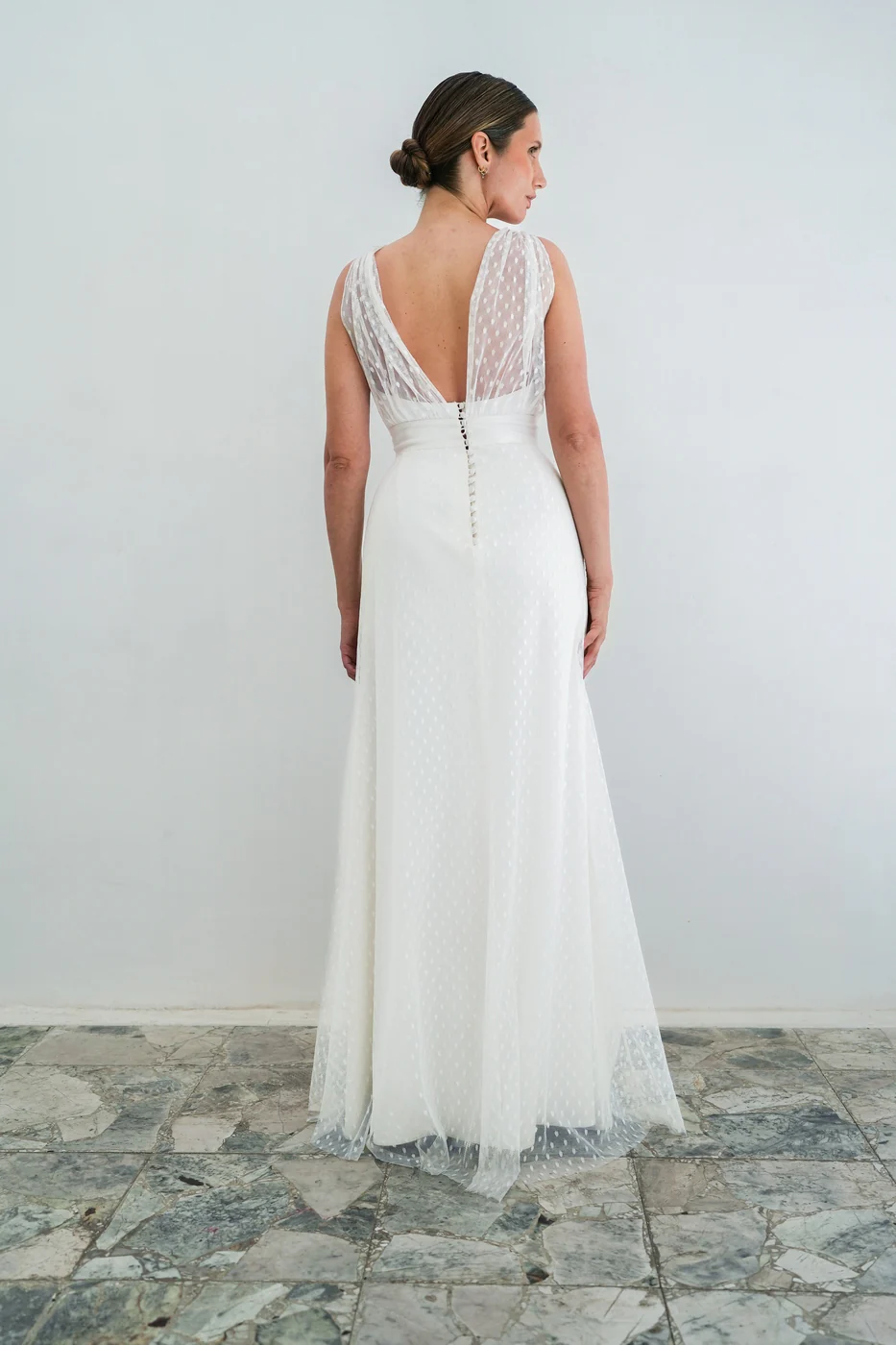 Robe De Mariée Athéna - Blanc Soie - Image 3