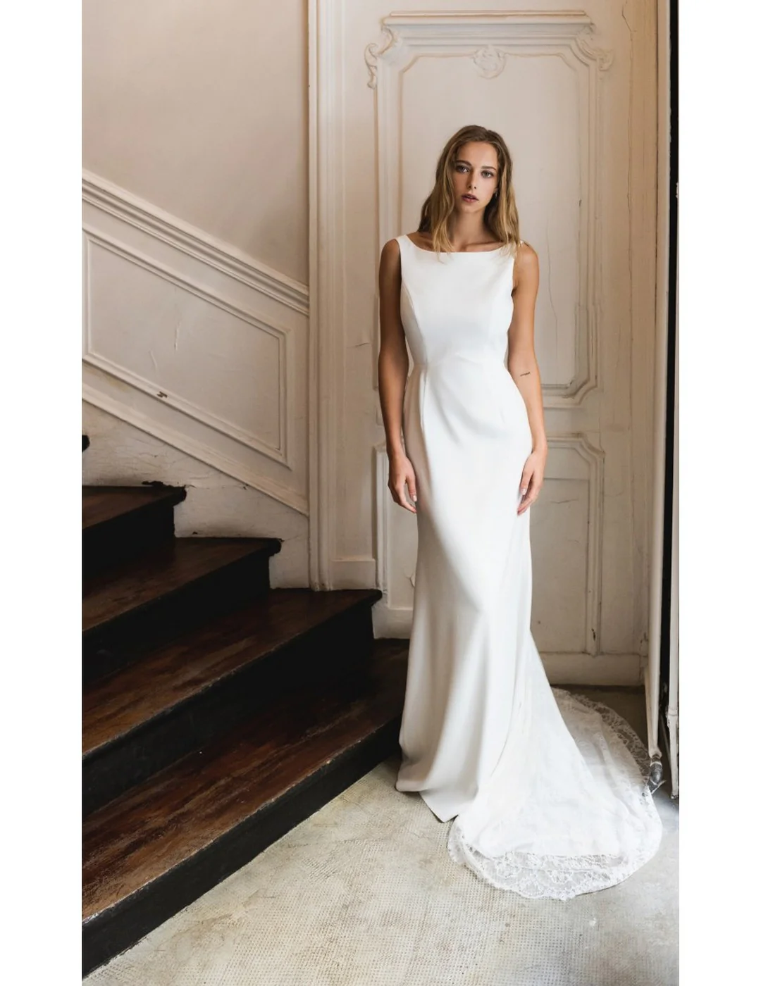 Robe De Mariée Blanche - Blanc Soie - Image 8