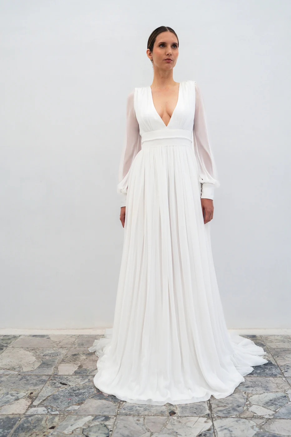 Robe De Mariée Clémence - Blanc Soie - Image 3