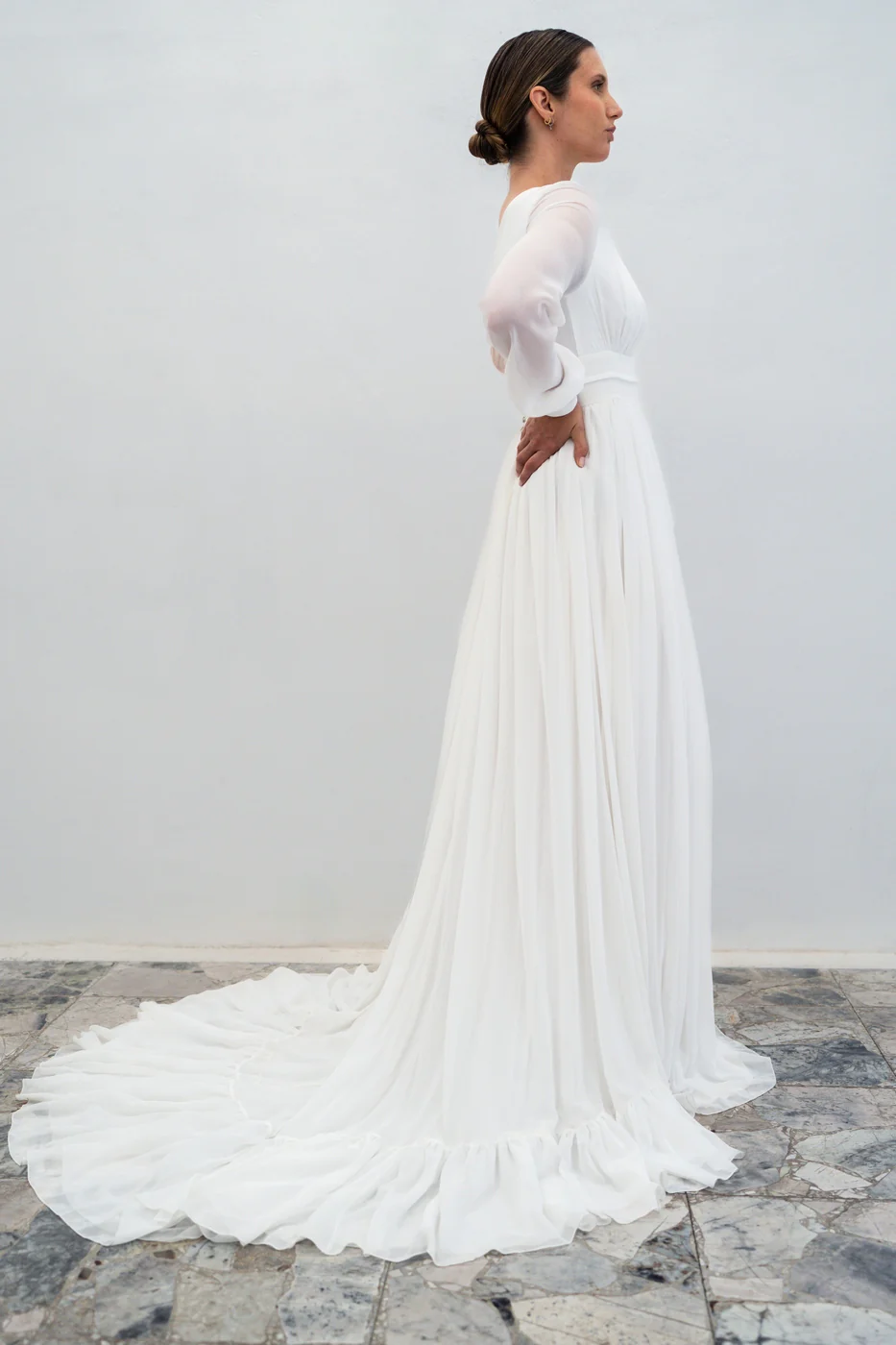 Robe De Mariée Clémence - Blanc Soie - Image 4