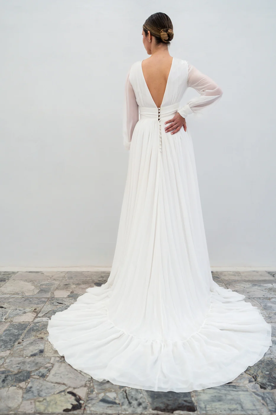 Robe De Mariée Clémence - Blanc Soie - Image 5