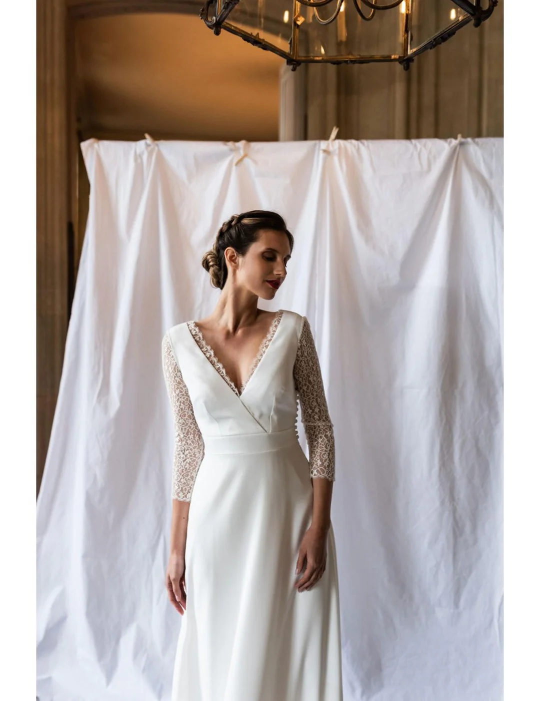 Robe De Mariée Colette - Blanc Soie - Image 3