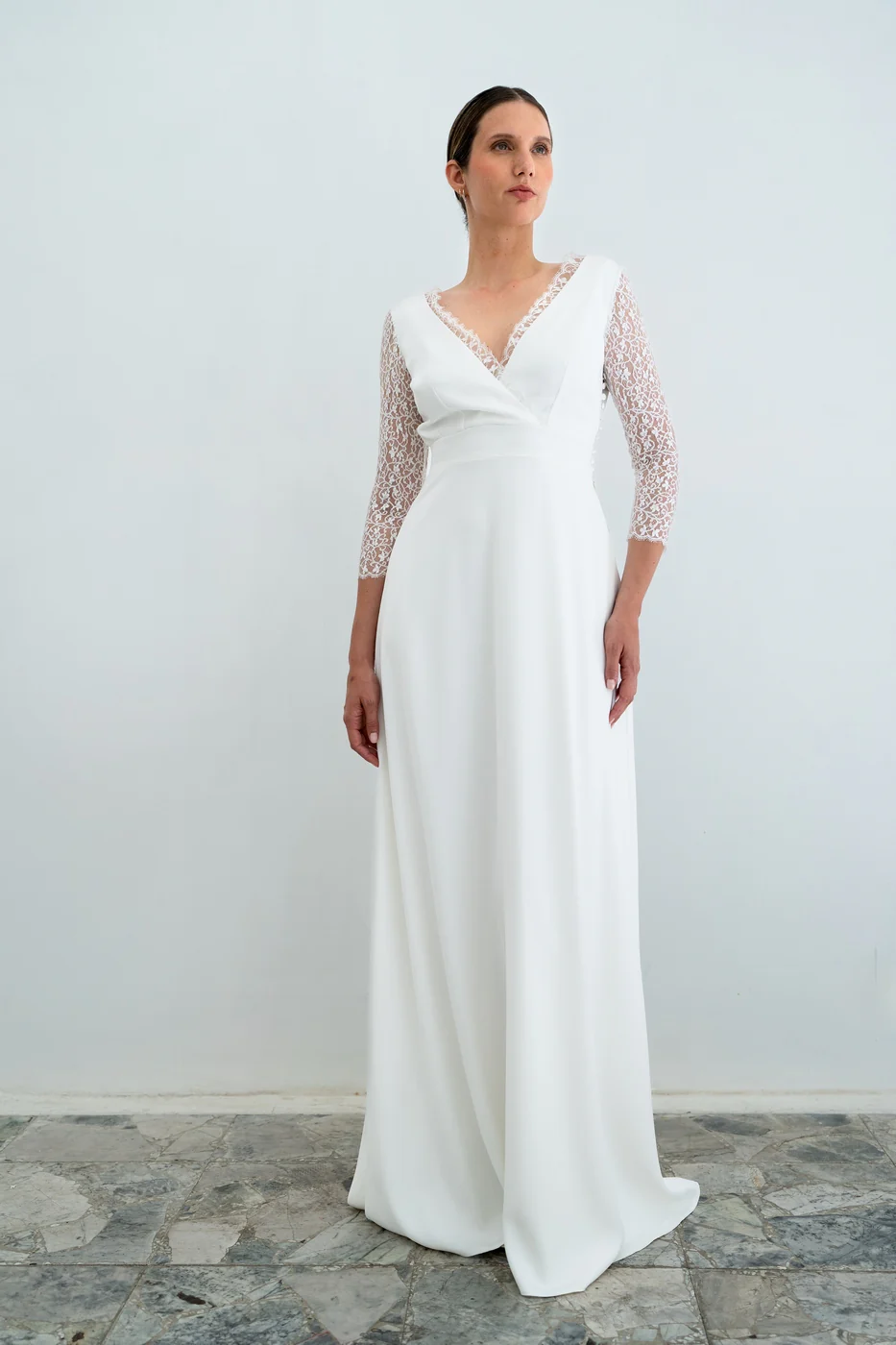 Robe De Mariée Colette - Blanc Soie - Image 4