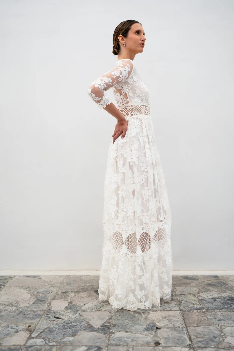 Robe De Mariée Flamenco - Blanc Soie - Image 2
