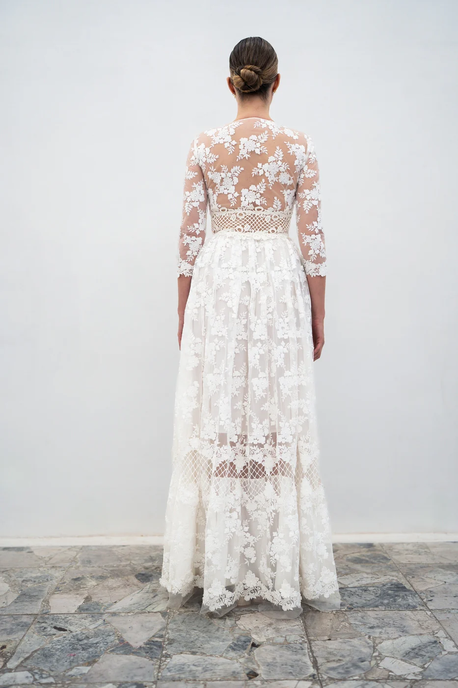Robe De Mariée Flamenco - Blanc Soie - Image 3