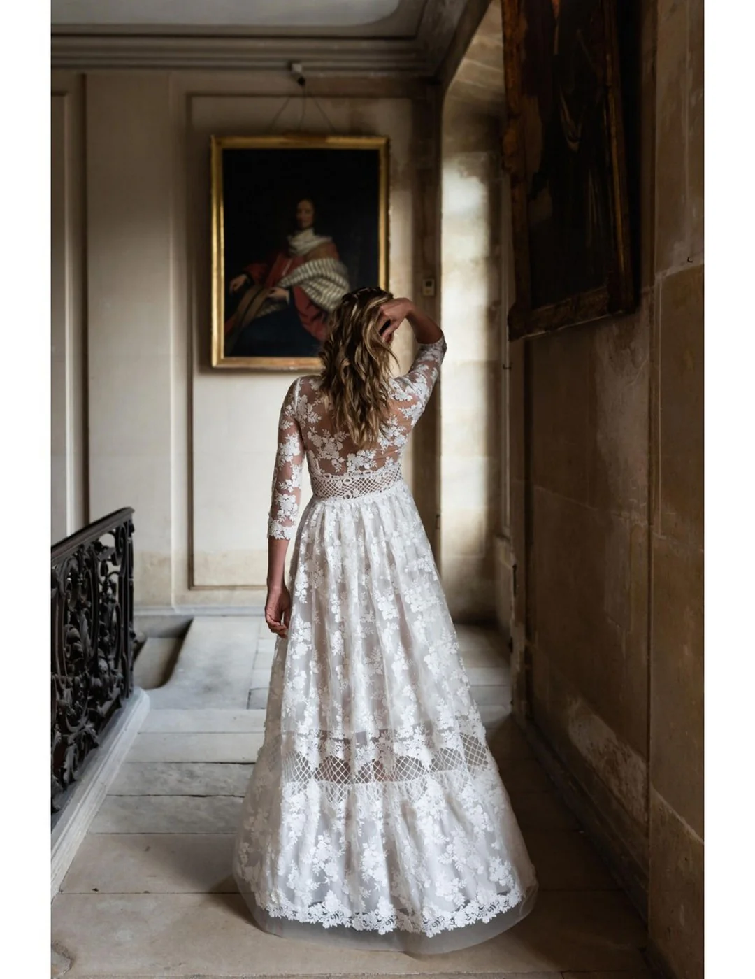 Robe De Mariée Flamenco - Blanc Soie - Image 8
