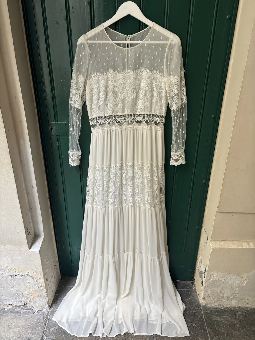 Robe De Mariée Folk - Blanc Soie - Image 5