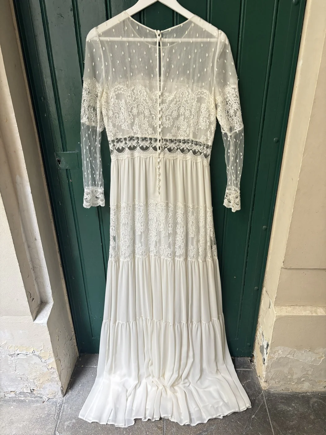 Robe De Mariée Folk - Blanc Soie - Image 6