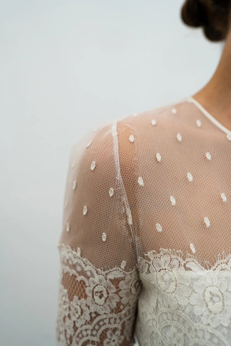 Robe De Mariée Folk Avec Volants - Blanc Soie - Image 8