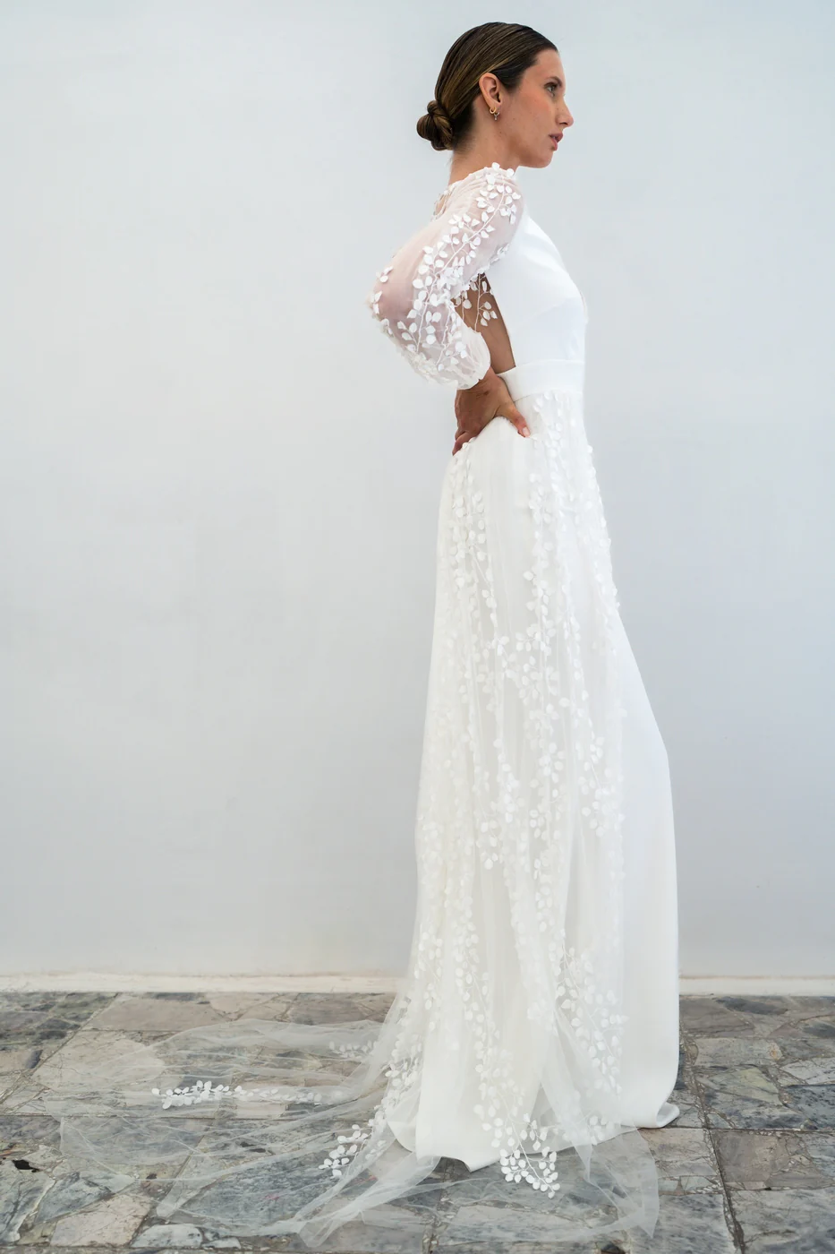Robe De Mariée Glycine - Blanc Soie - Image 2