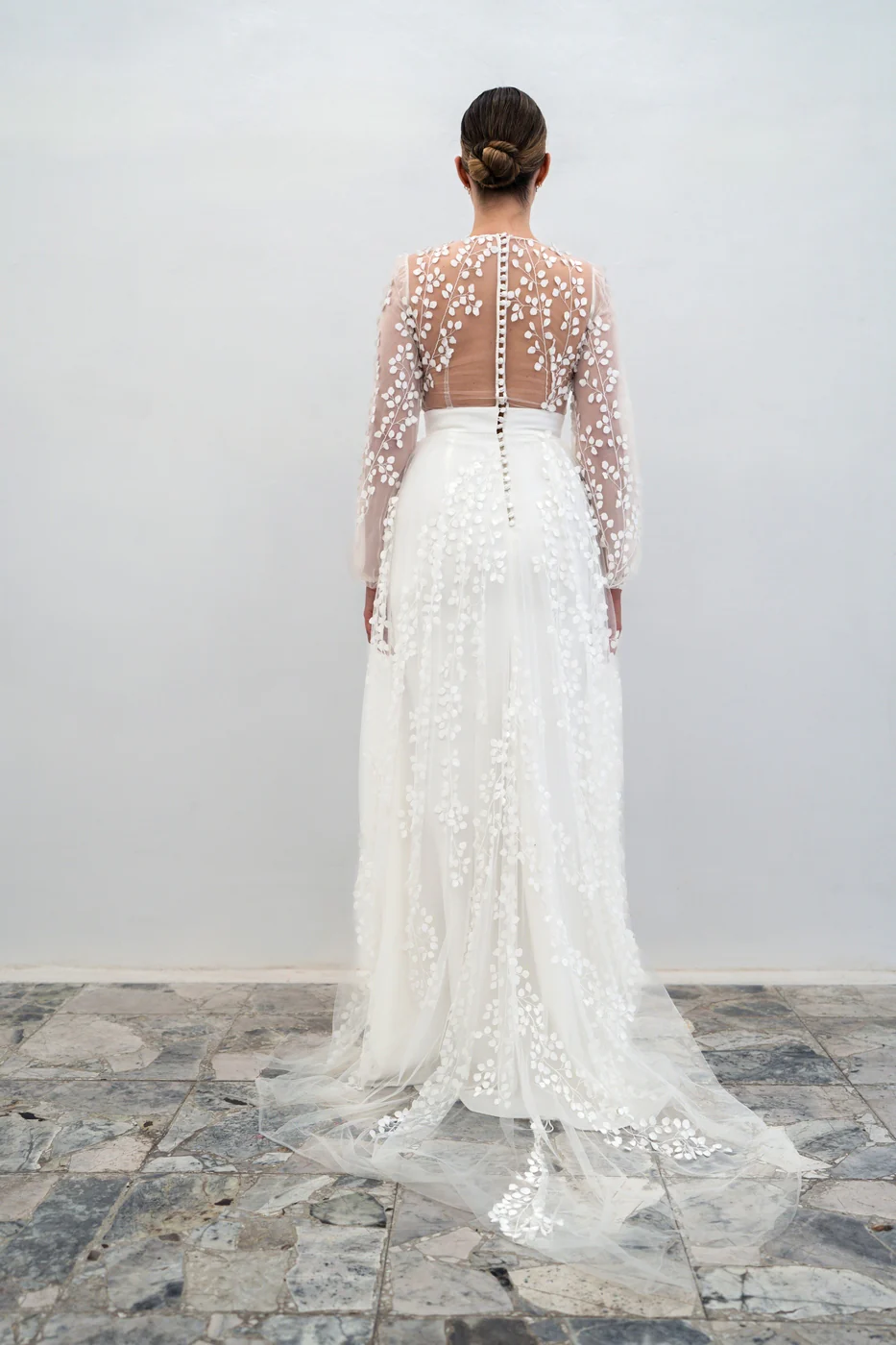 Robe De Mariée Glycine - Blanc Soie - Image 3