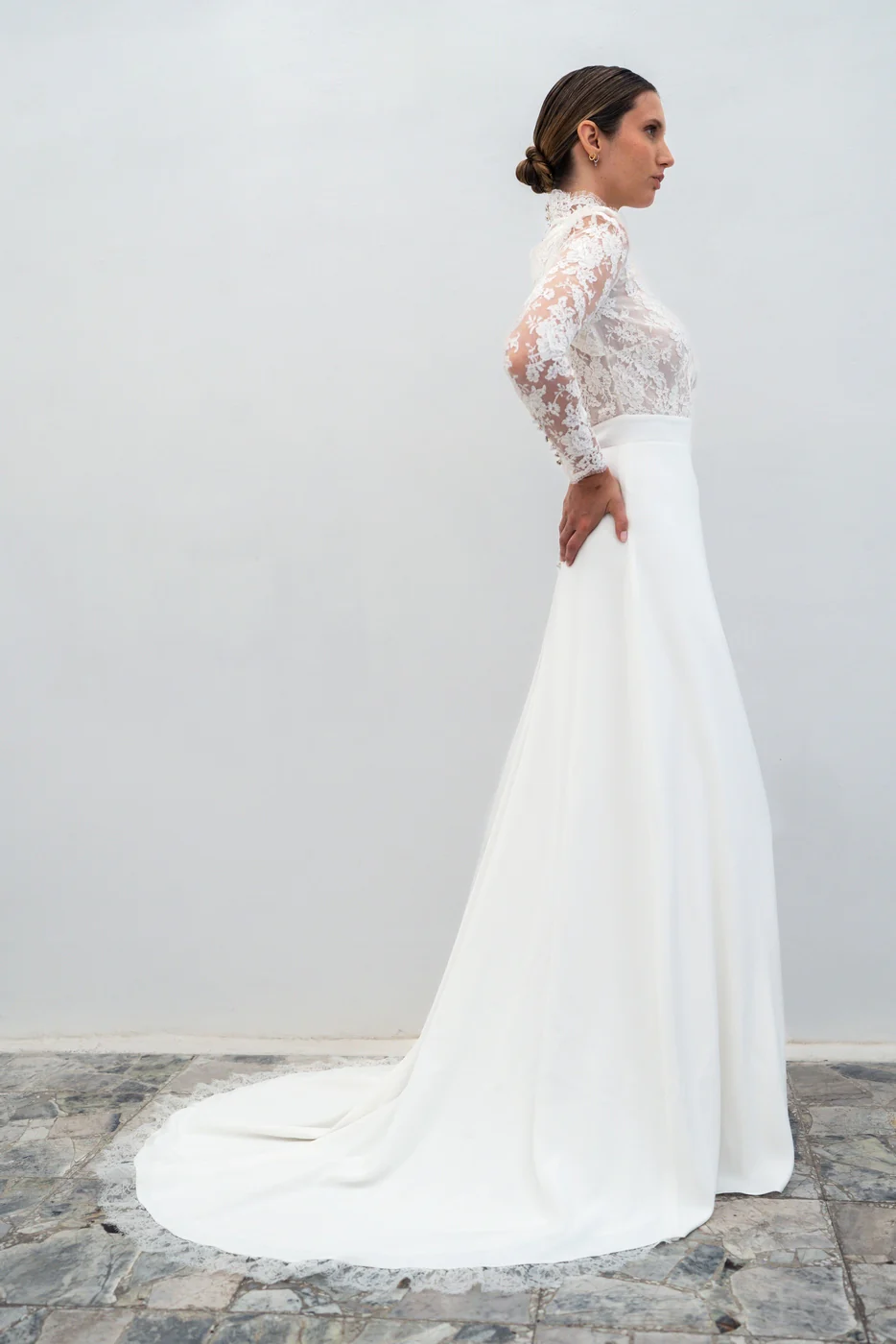 Robe De Mariée Ingrid - Blanc Soie - Image 2