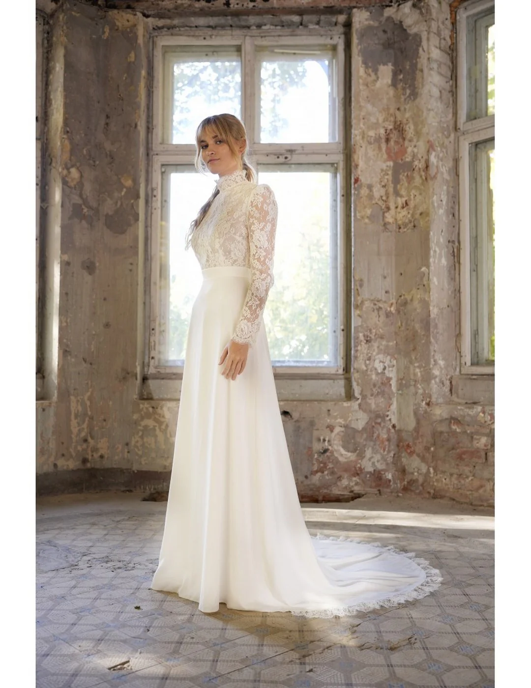 Robe De Mariée Ingrid - Blanc Soie - Image 21