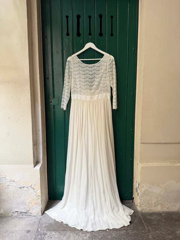 Robe De Mariée Joséphine - Blanc Soie - Image 14