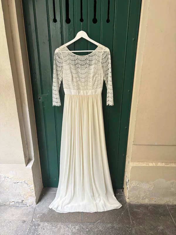 Robe De Mariée Joséphine - Blanc Soie - Image 4