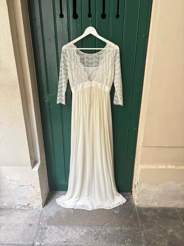 Robe De Mariée Joséphine - Blanc Soie - Image 5