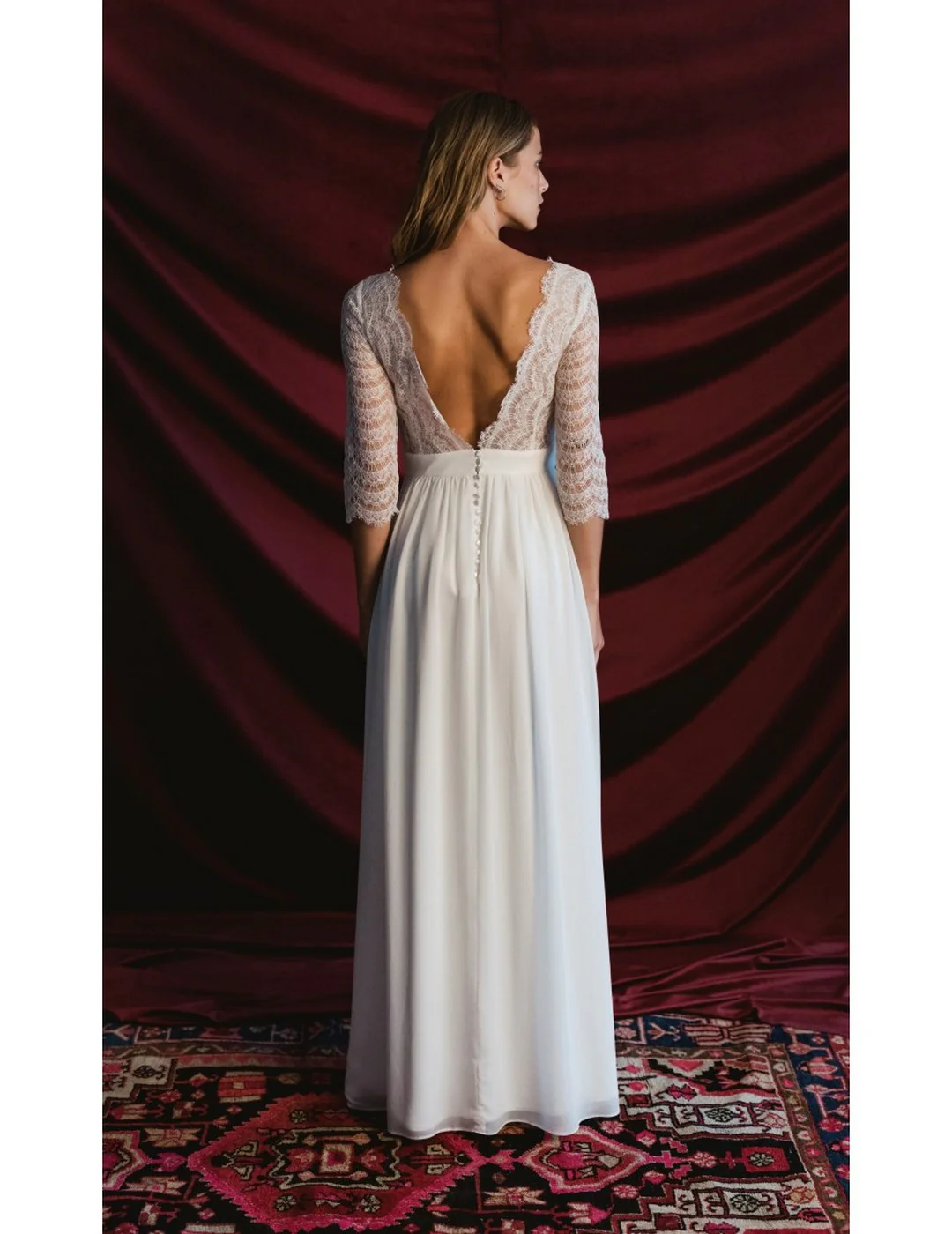 Robe De Mariée Joséphine - Blanc - Image 2