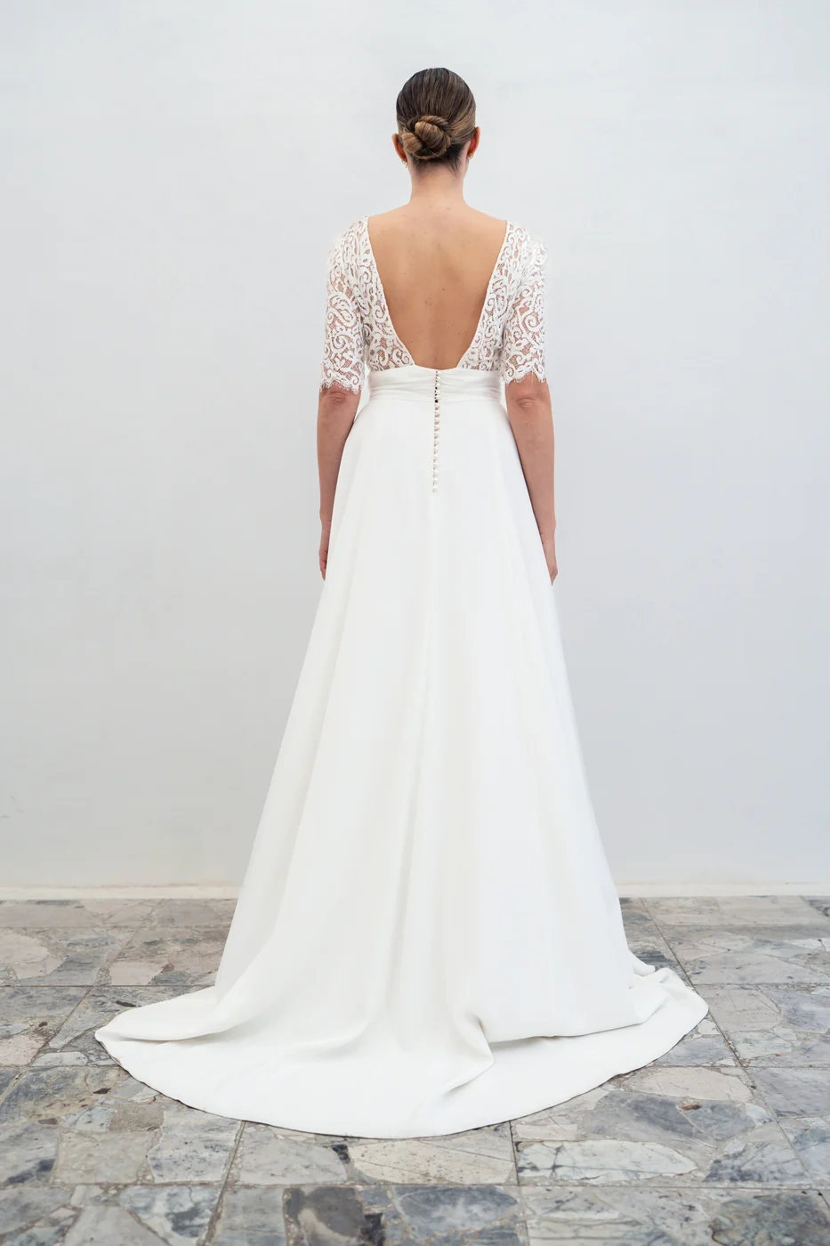 Robe De Mariée Julia - Blanc Soie - Image 3