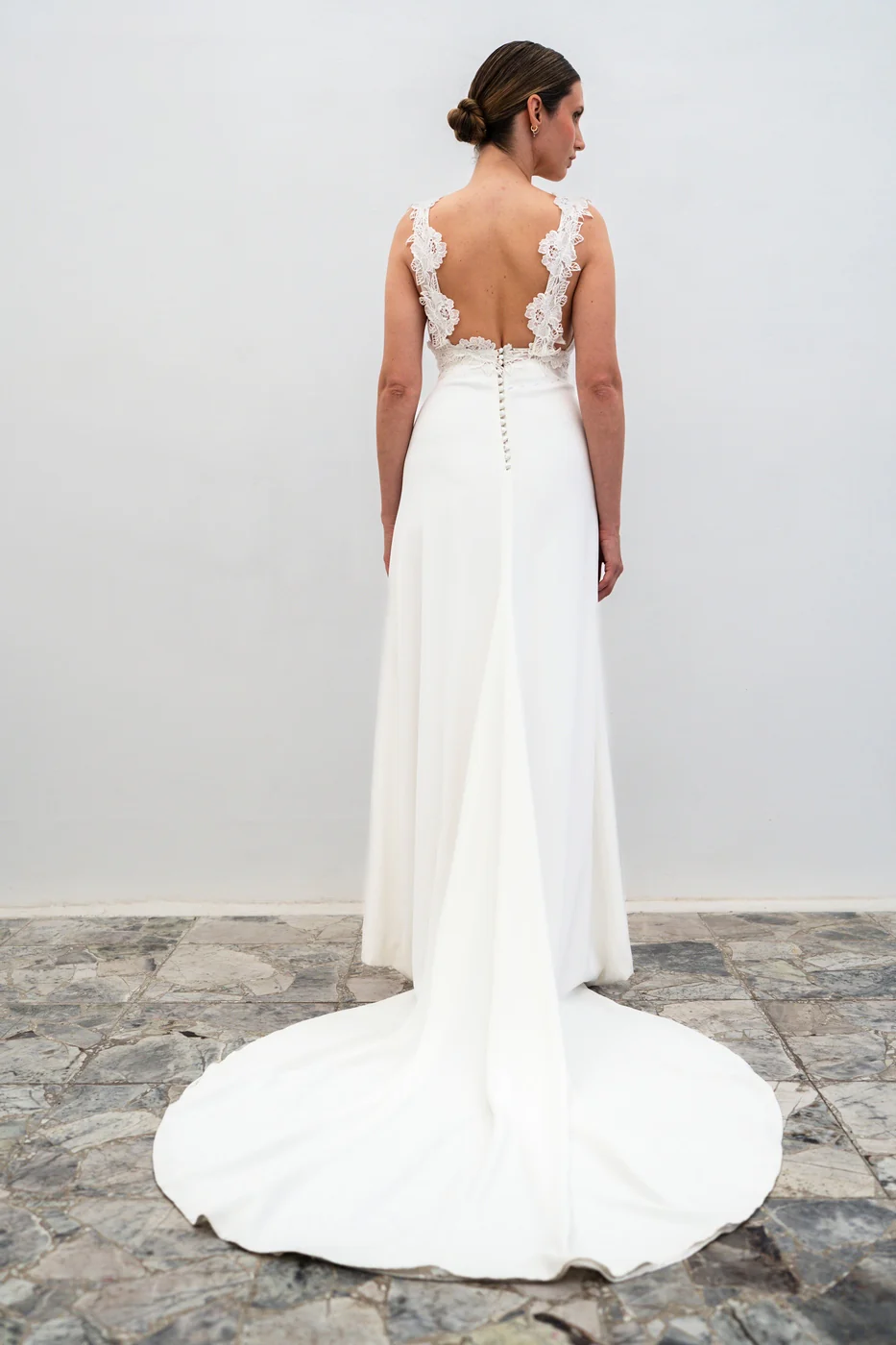 Robe De Mariée Lisa - Blanc Soie - Image 3