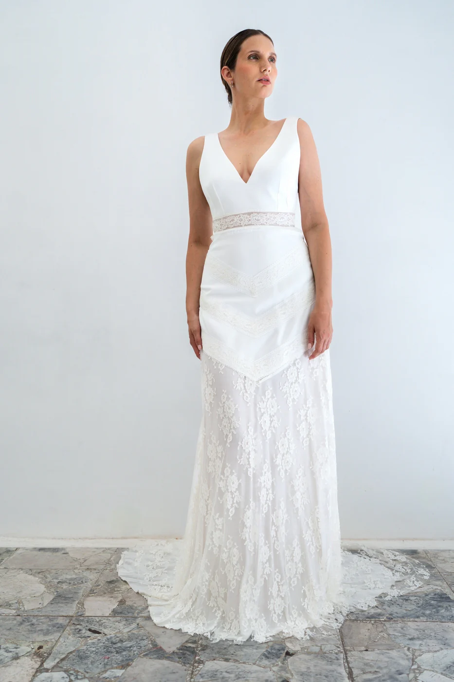 Robe De Mariée Marina - Blanc Soie - Image 4
