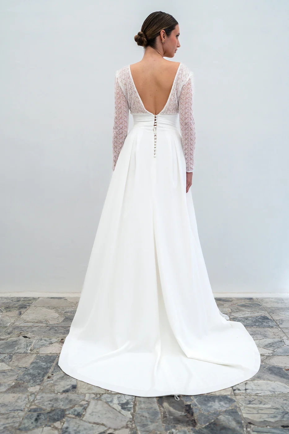 Robe De Mariée Muse - Blanc Soie - Image 3