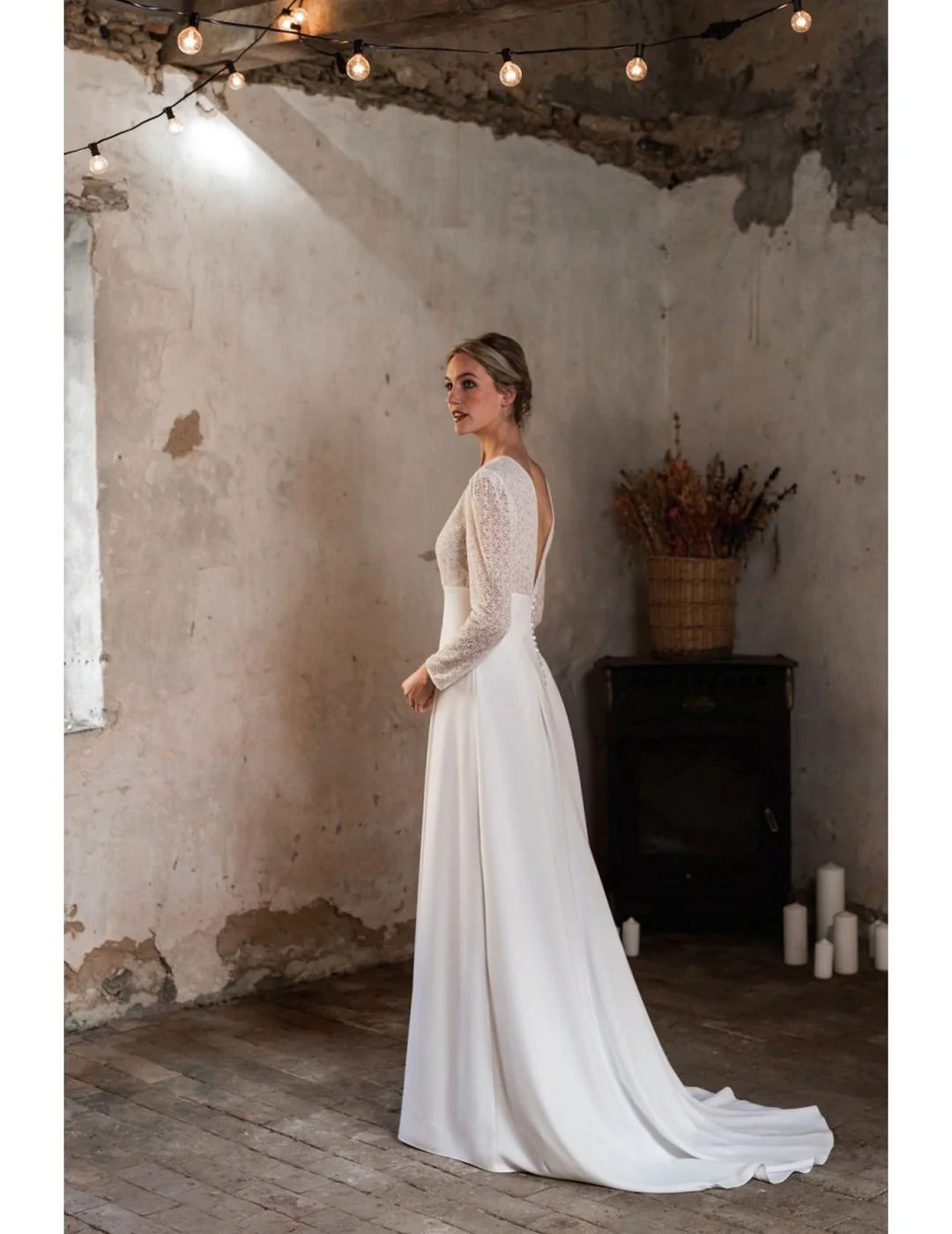 Robe De Mariée Muse - Blanc Soie - Image 7