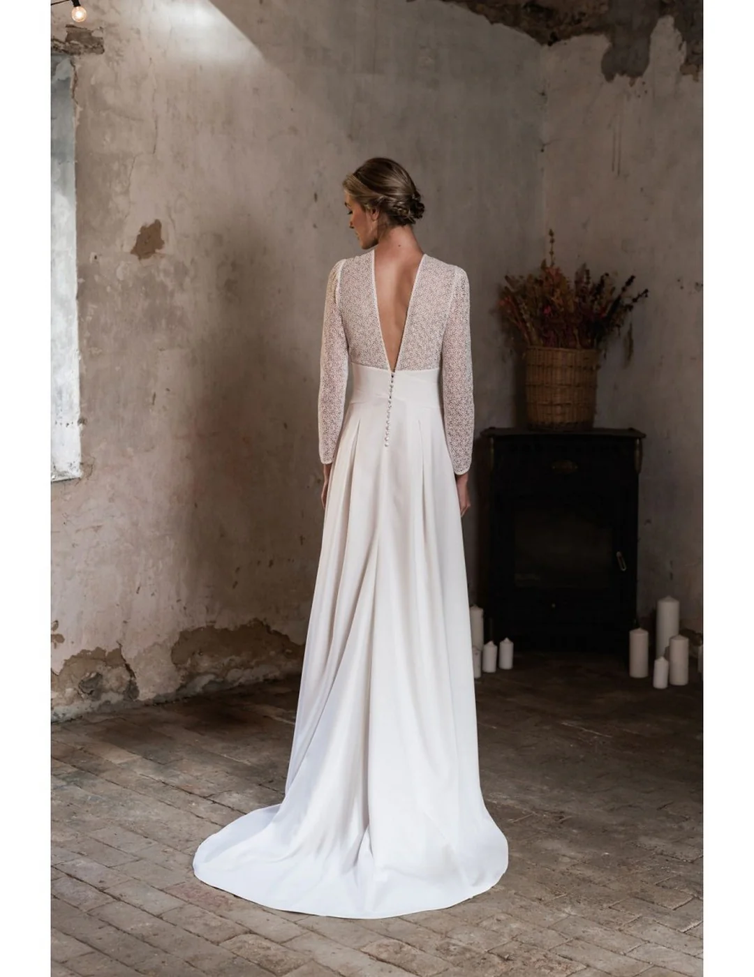 Robe De Mariée Muse - Blanc Soie - Image 8