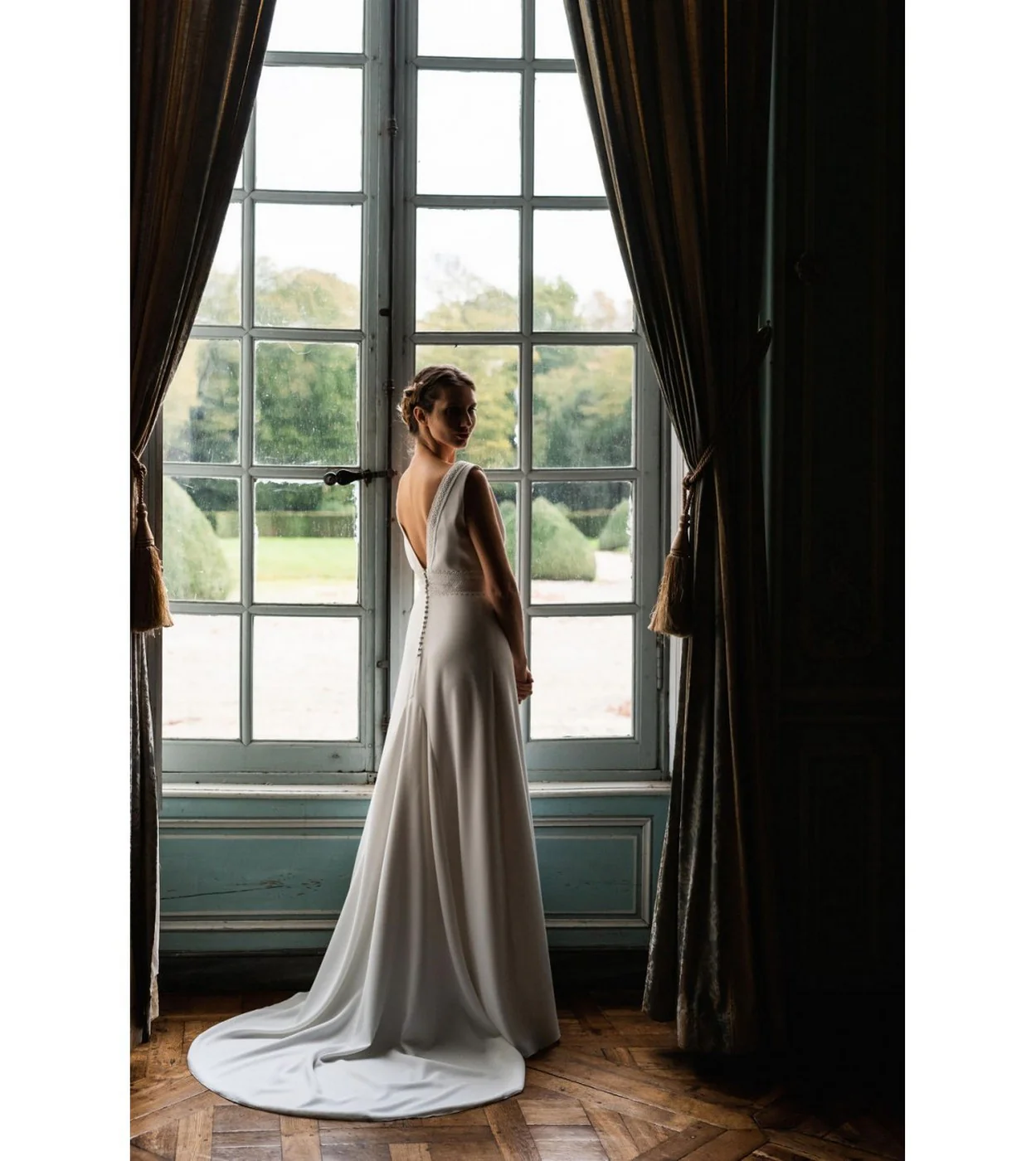 Robe De Mariée Olympe - Blanc Soie - Image 2