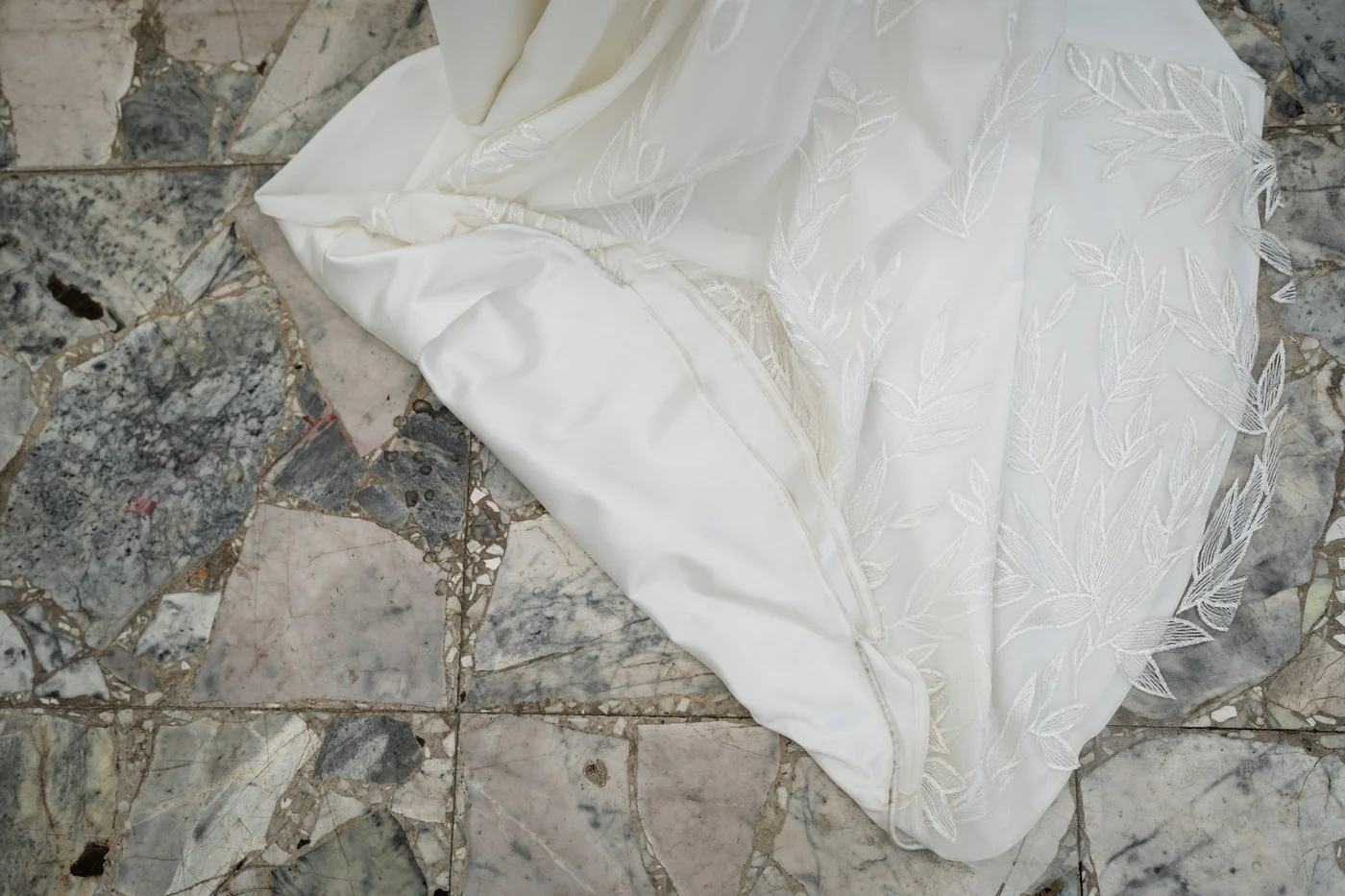 Robe De Mariée Opale Petite Ceinture - Blanc Soie - Image 7
