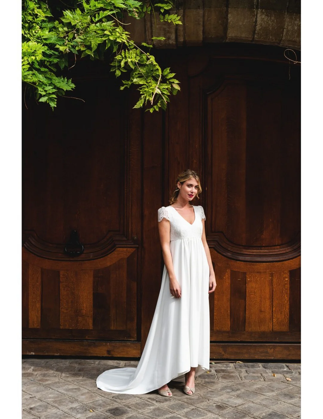 Robe De Mariée Paloma - Blanc Soie - Image 2
