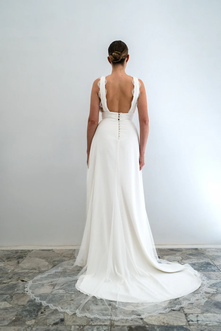 Robe De Mariée Pénélope - Blanc Soie - Image 5