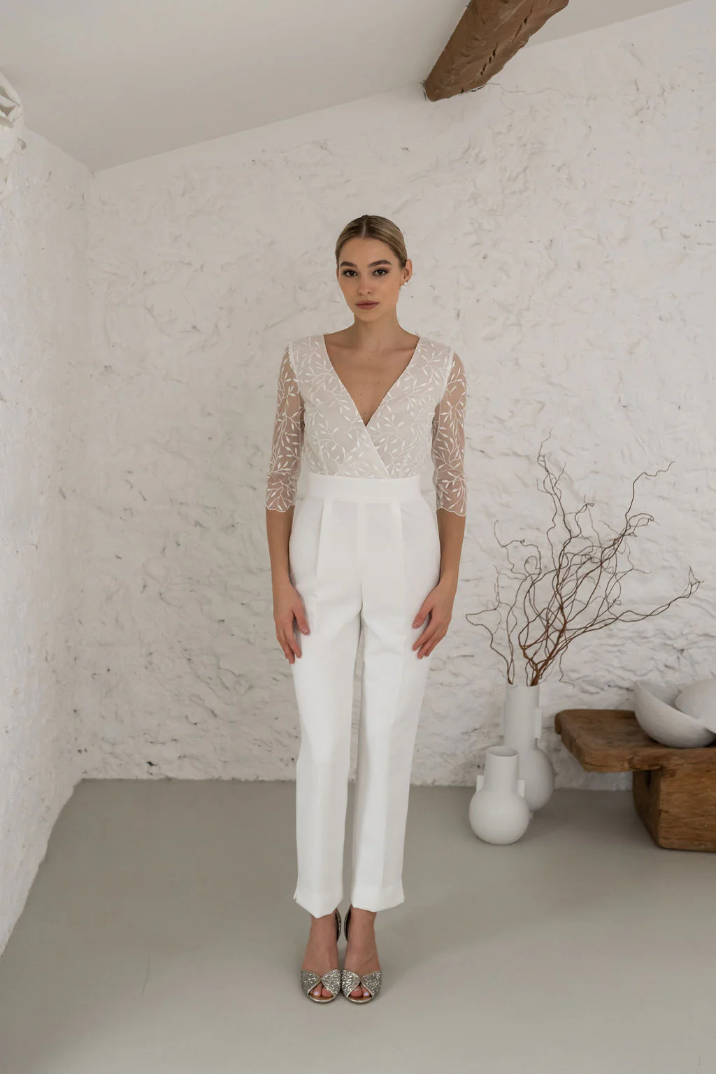 Combinaison Pantalon Norman - Écru - Image 3