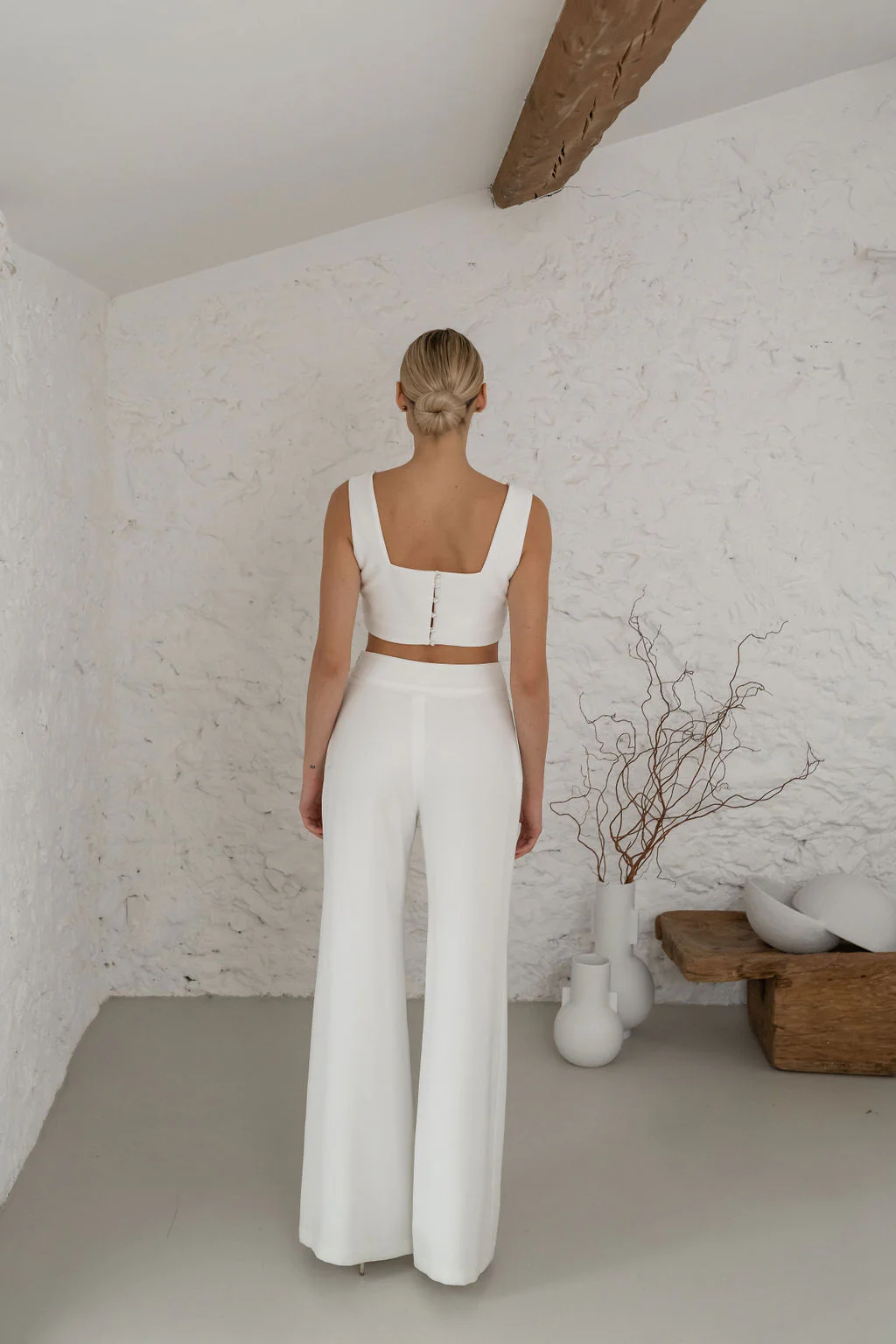 Pantalon Flare - Écru - Image 5