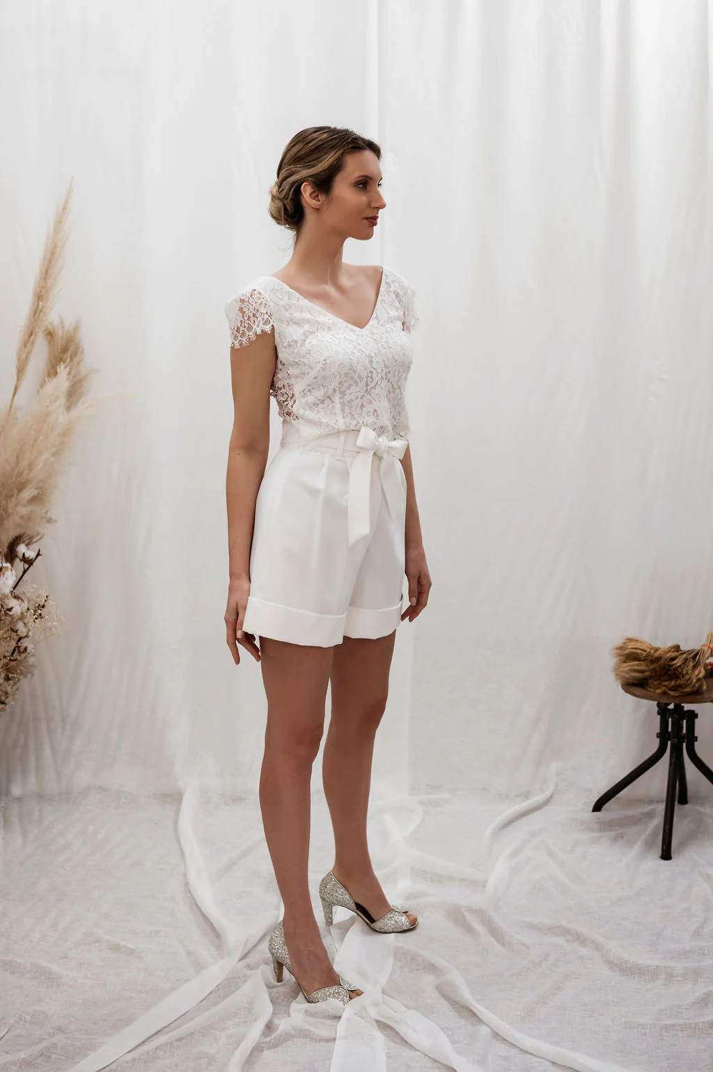 Short De La Mariée - Écru - Image 11