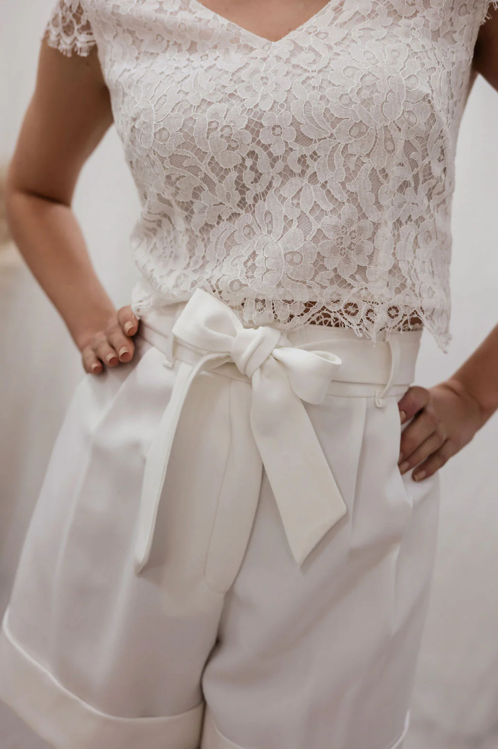Short De La Mariée - Écru - Image 13